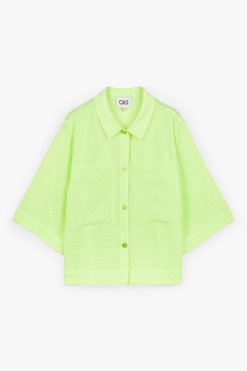 CKS Dames - SELIN - blouse korte mouwen - intens groen