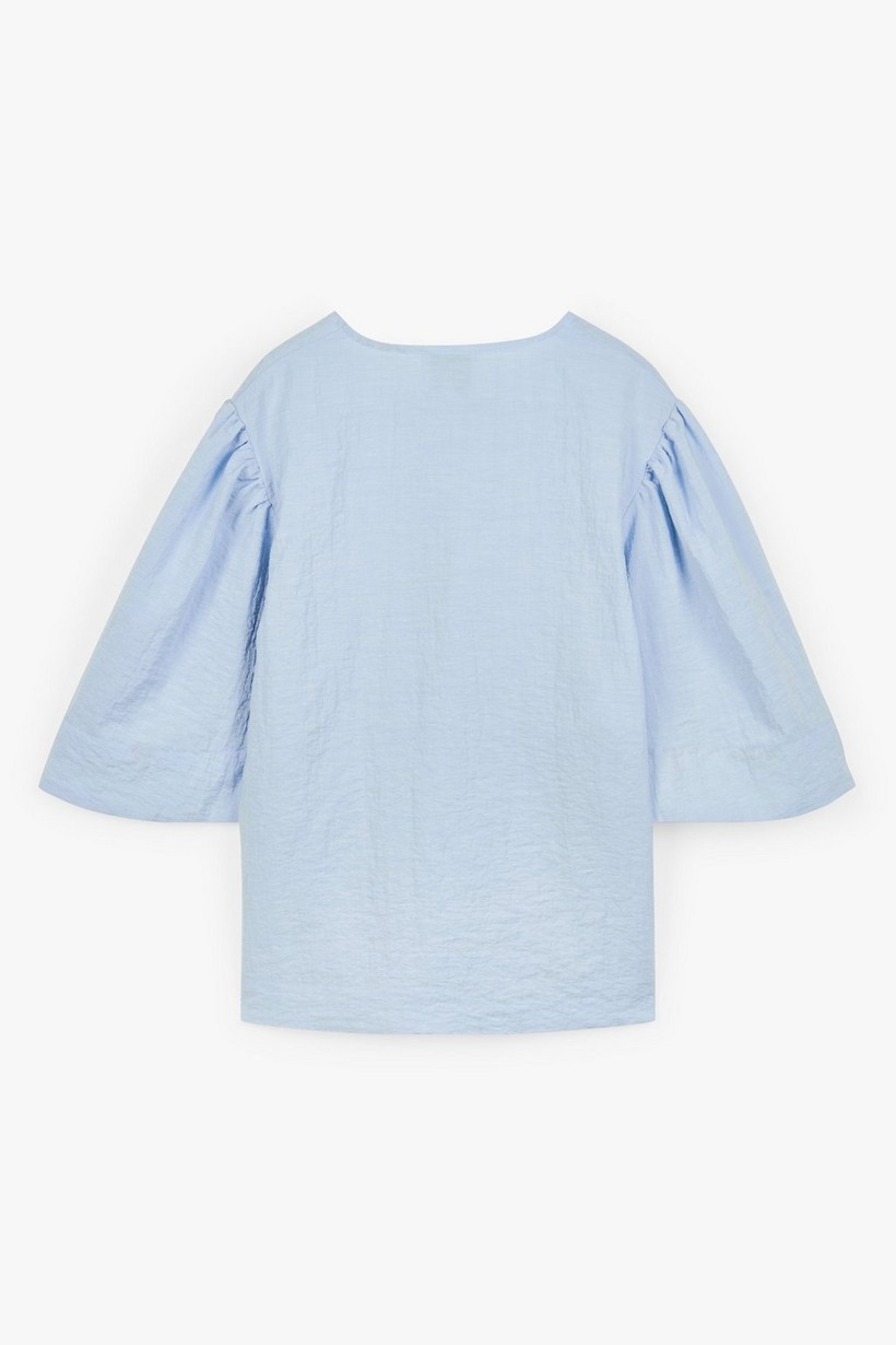 CKS Dames - ISLA - blouse korte mouwen - lichtblauw
