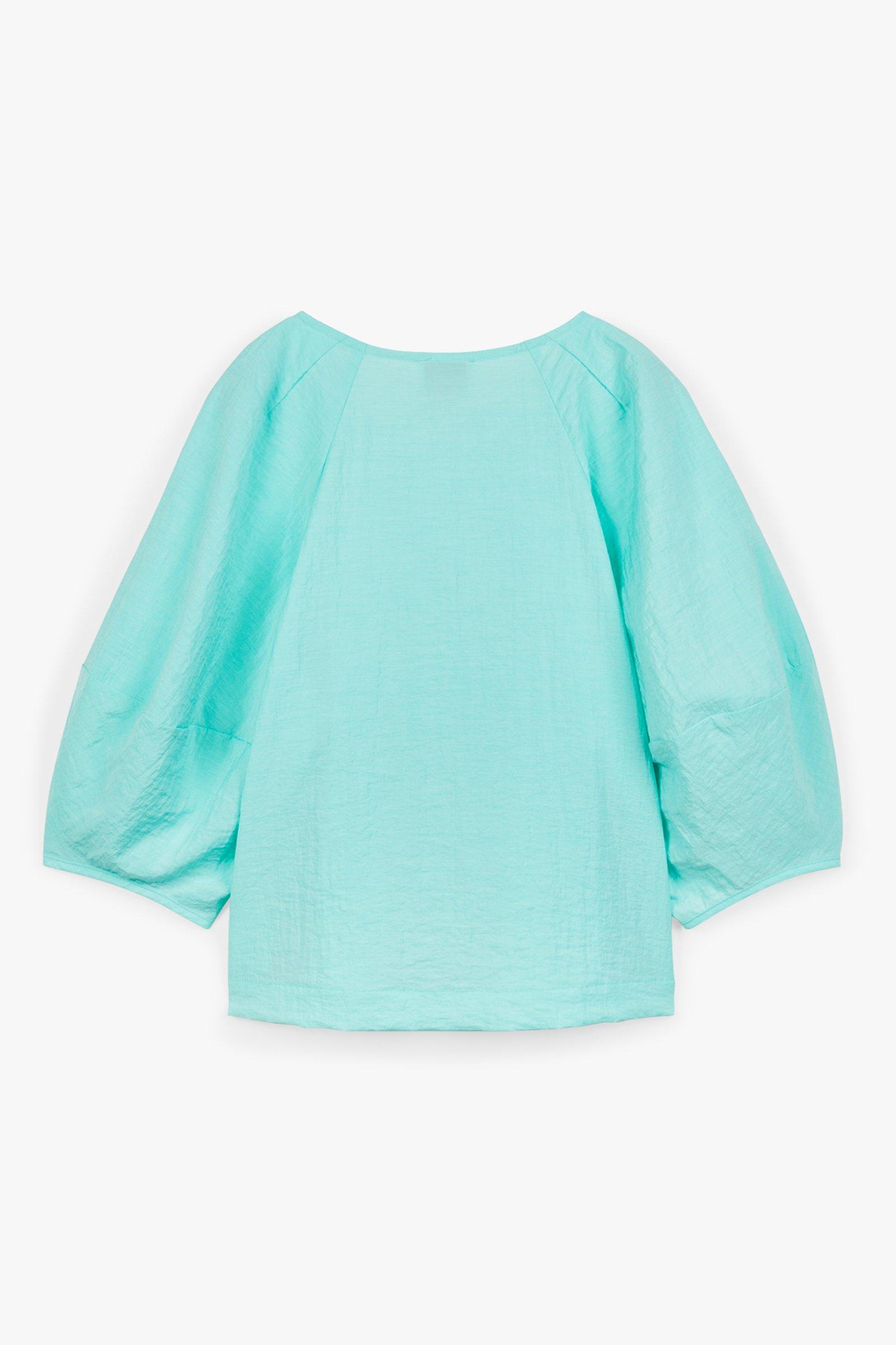CKS Dames - SELINA - Bluse Kurze Ärmel - Hellblau