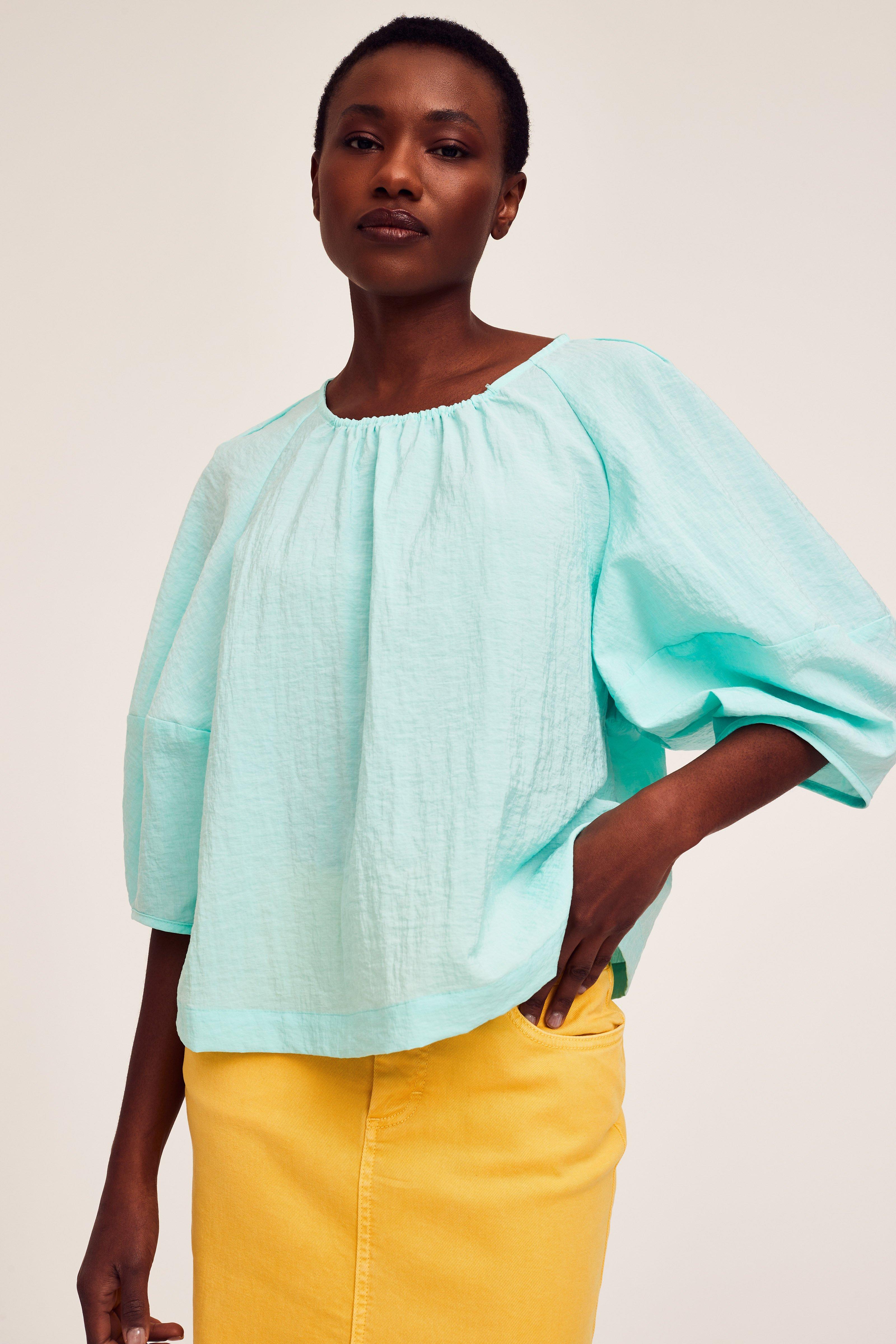 CKS Dames - SELINA - blouse korte mouwen - felblauw