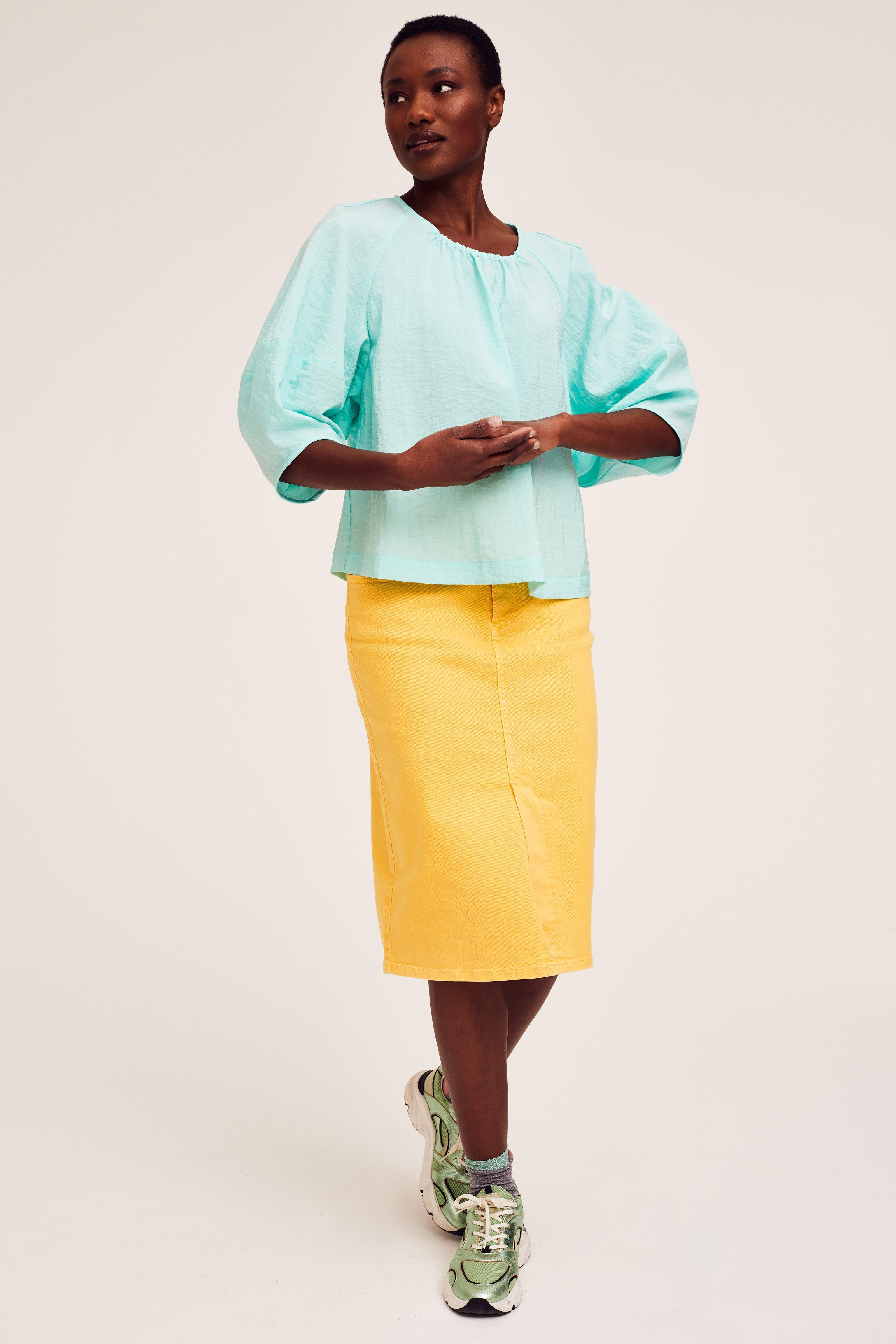 CKS Dames - SELINA - blouse korte mouwen - felblauw