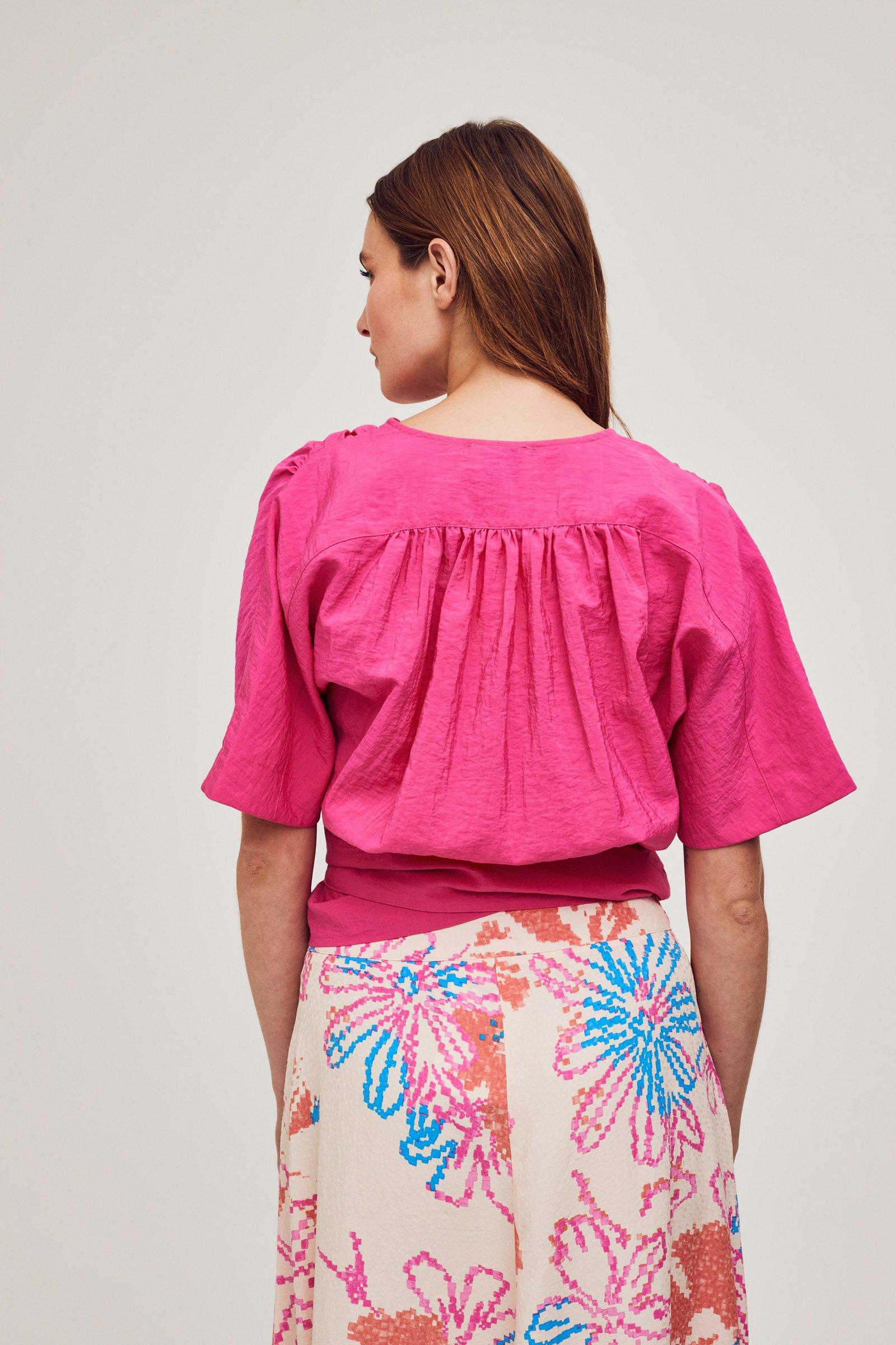 CKS Dames - IDIOMA - blouse long sleeves - bright pink
