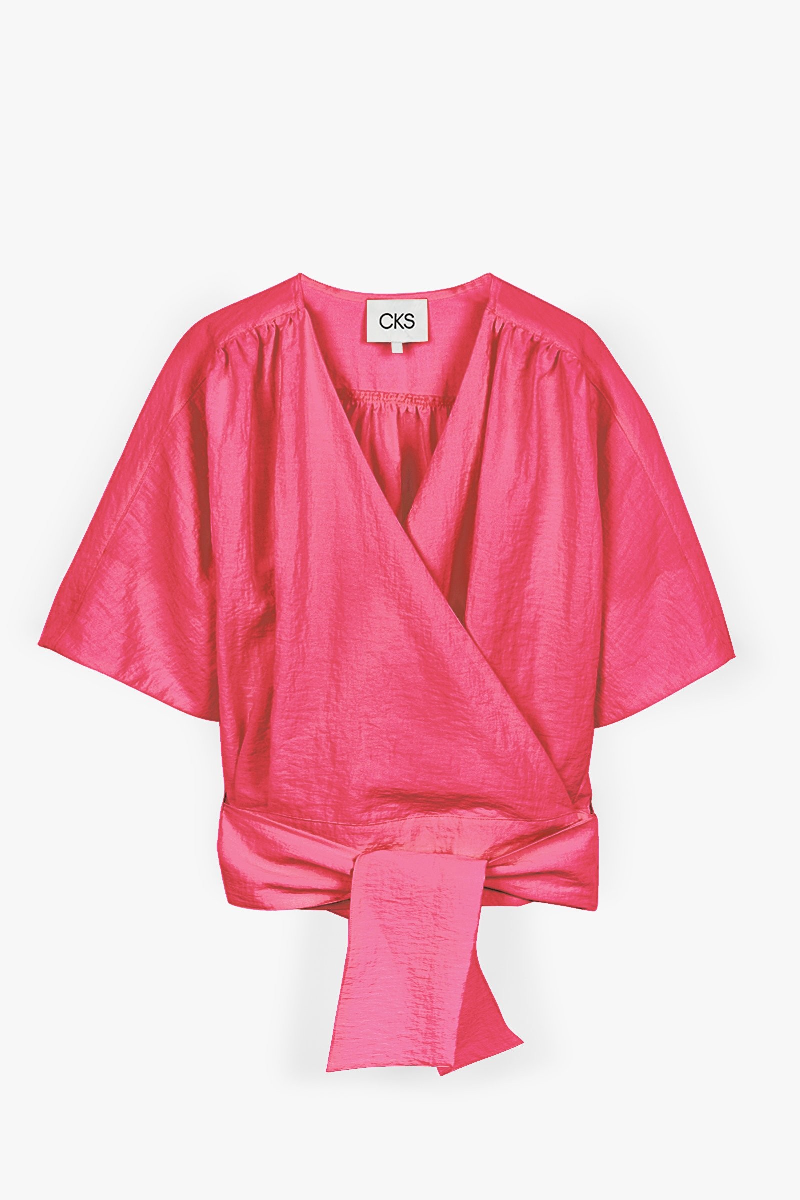 CKS Dames - IDIOMA - blouse korte mouwen - intens roze