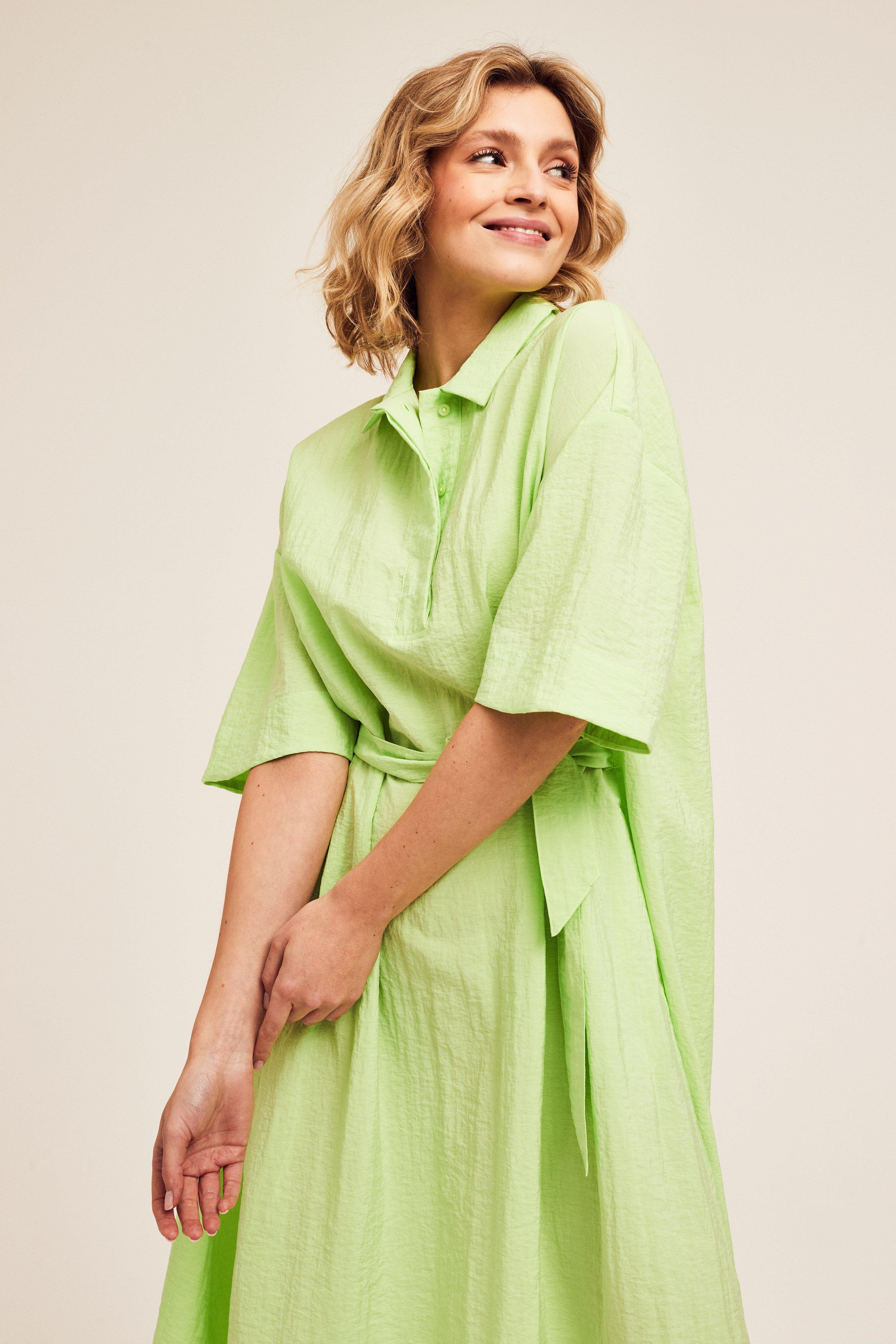 CKS Dames - INAYA - robe midi - vert vif