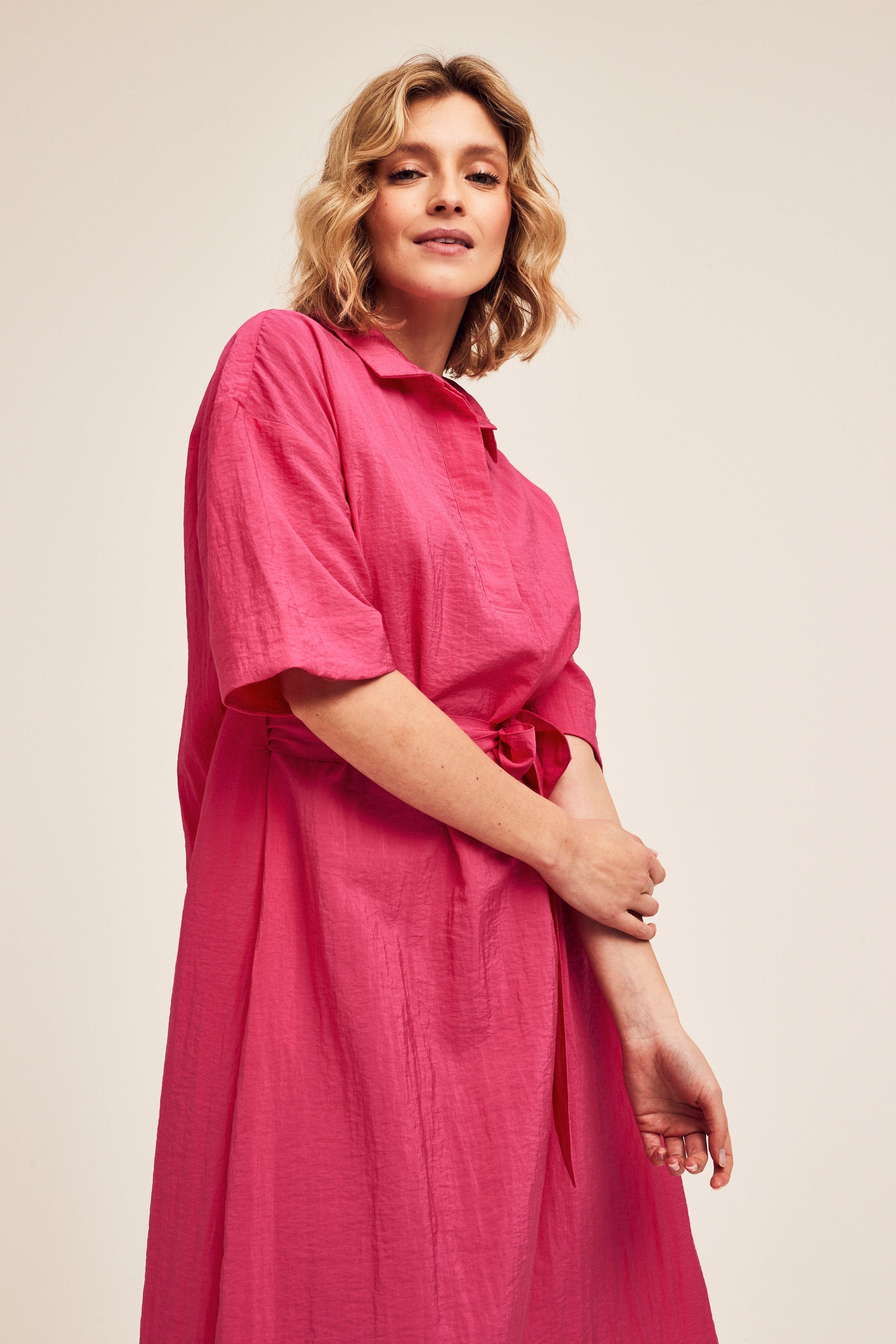 CKS Dames - INAYA - robe midi - rose vif