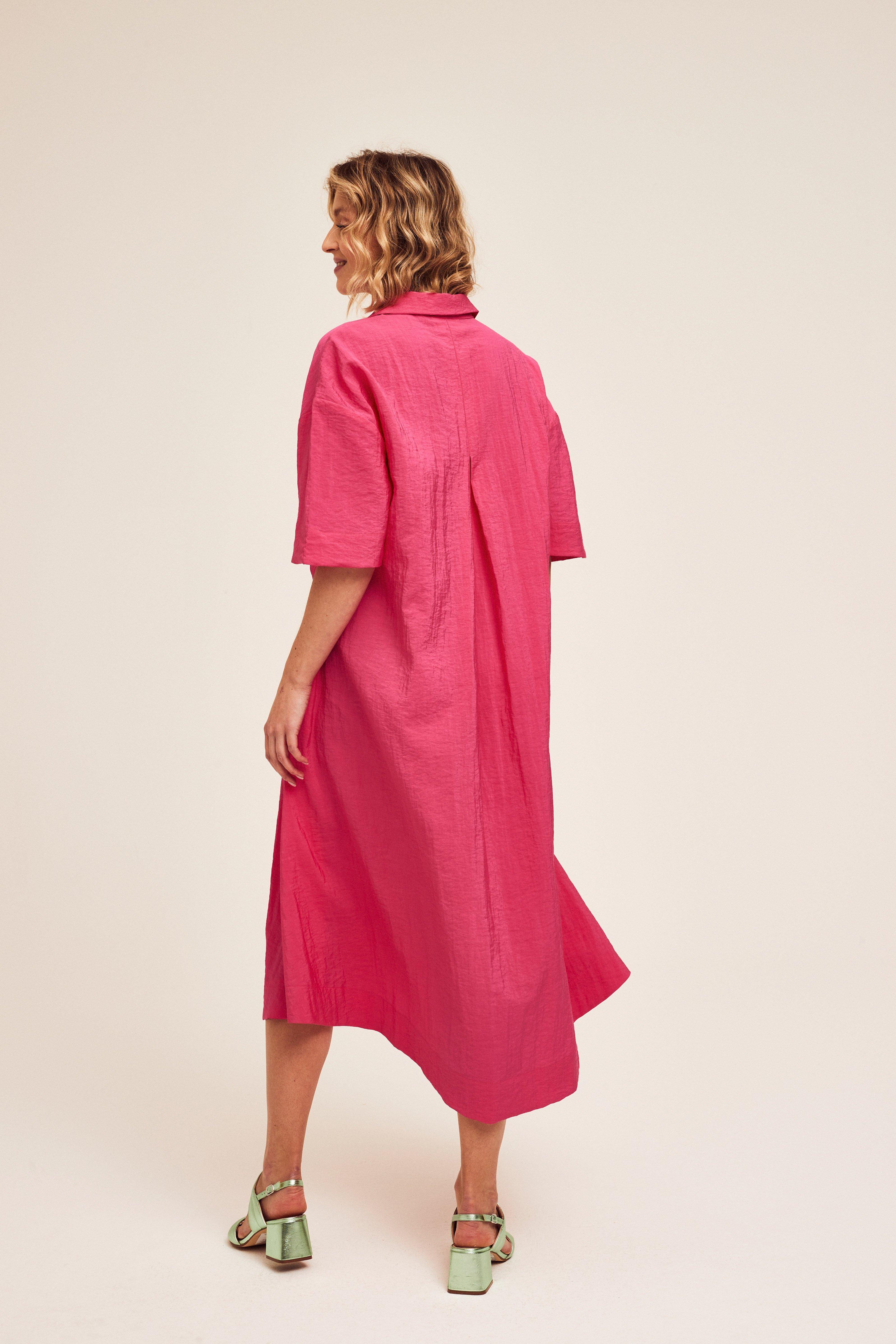 CKS Dames - INAYA - robe midi - rose vif