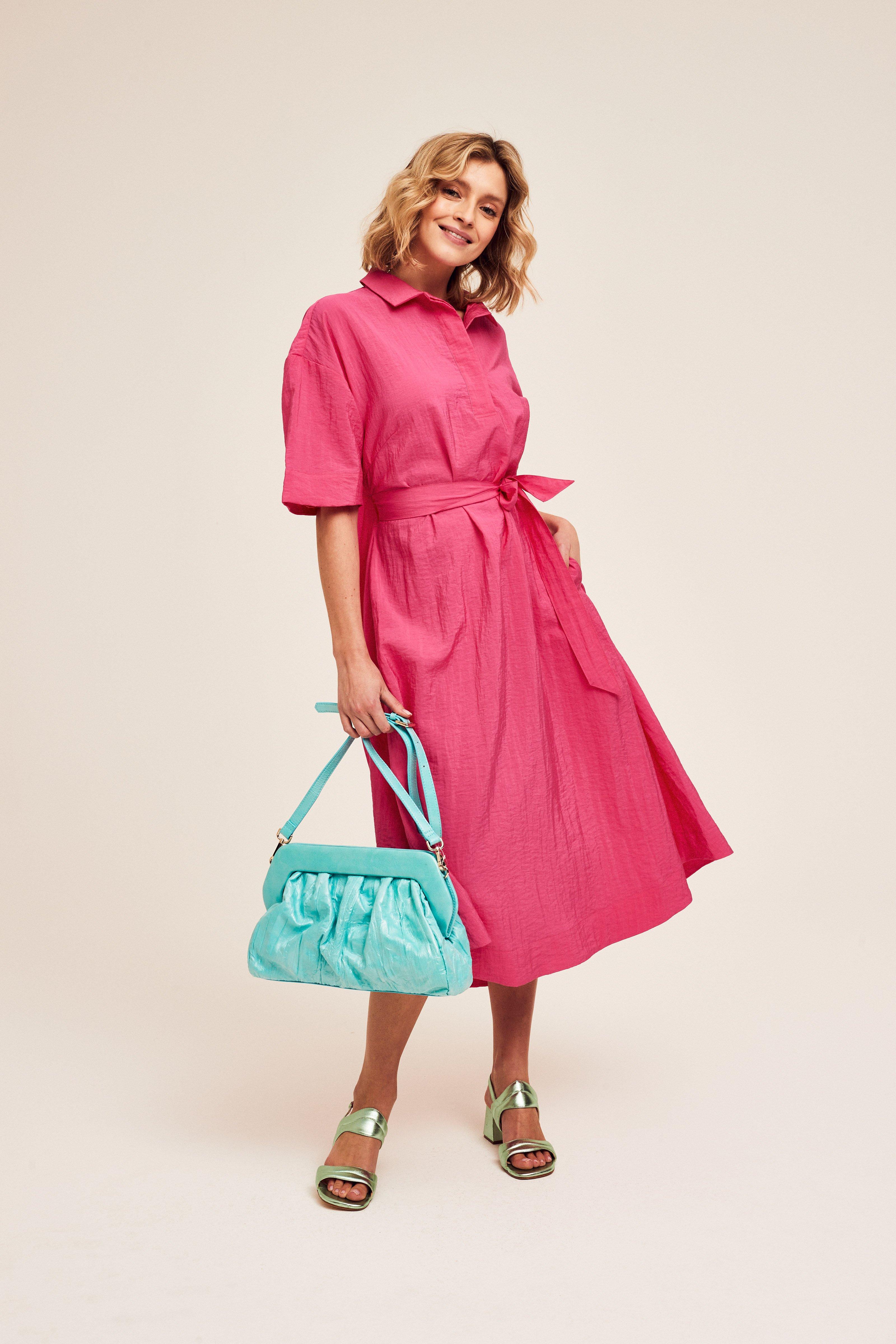 CKS Dames - INAYA - robe midi - rose vif