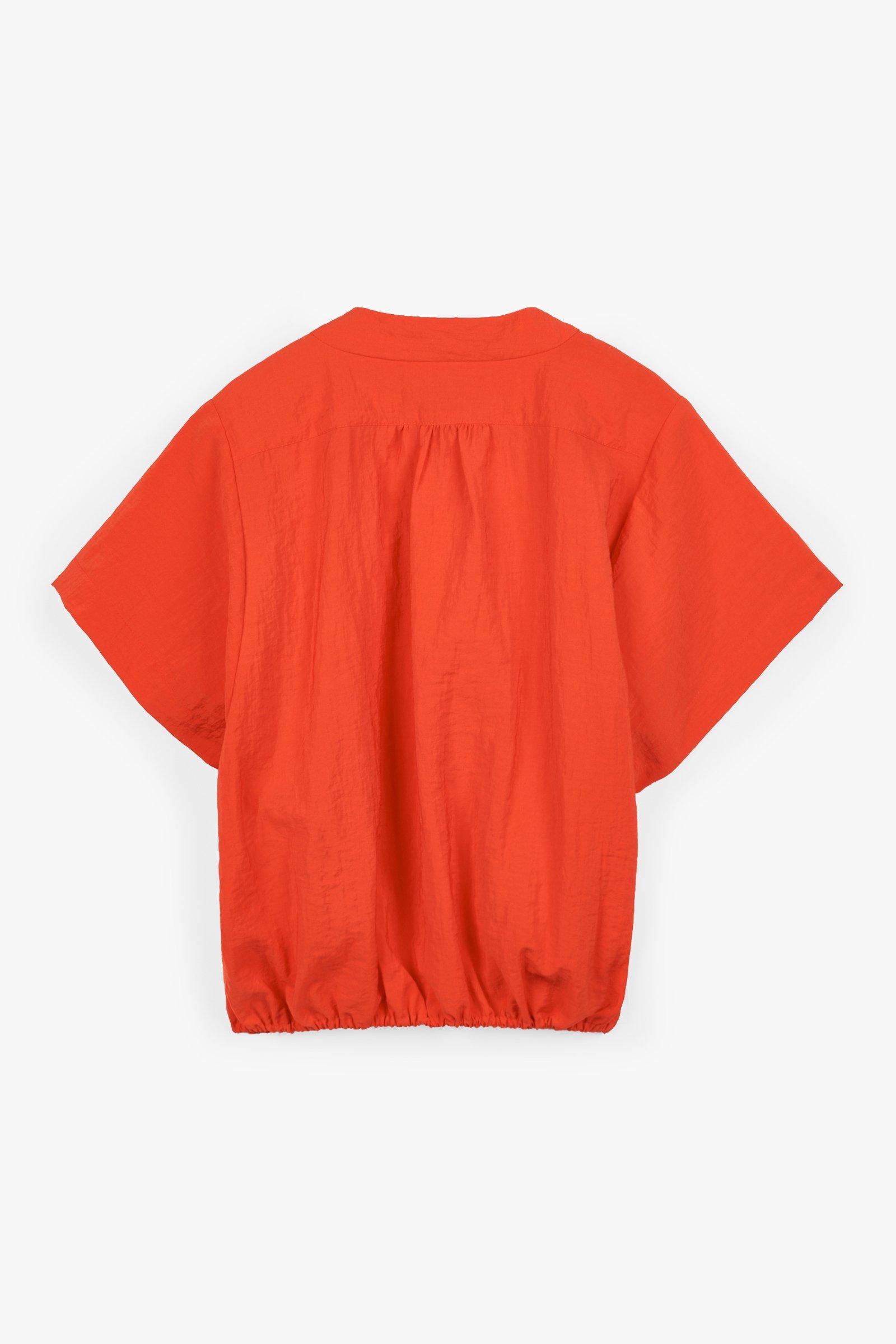 CKS Dames - LEDO - blouse korte mouwen - donkerrood