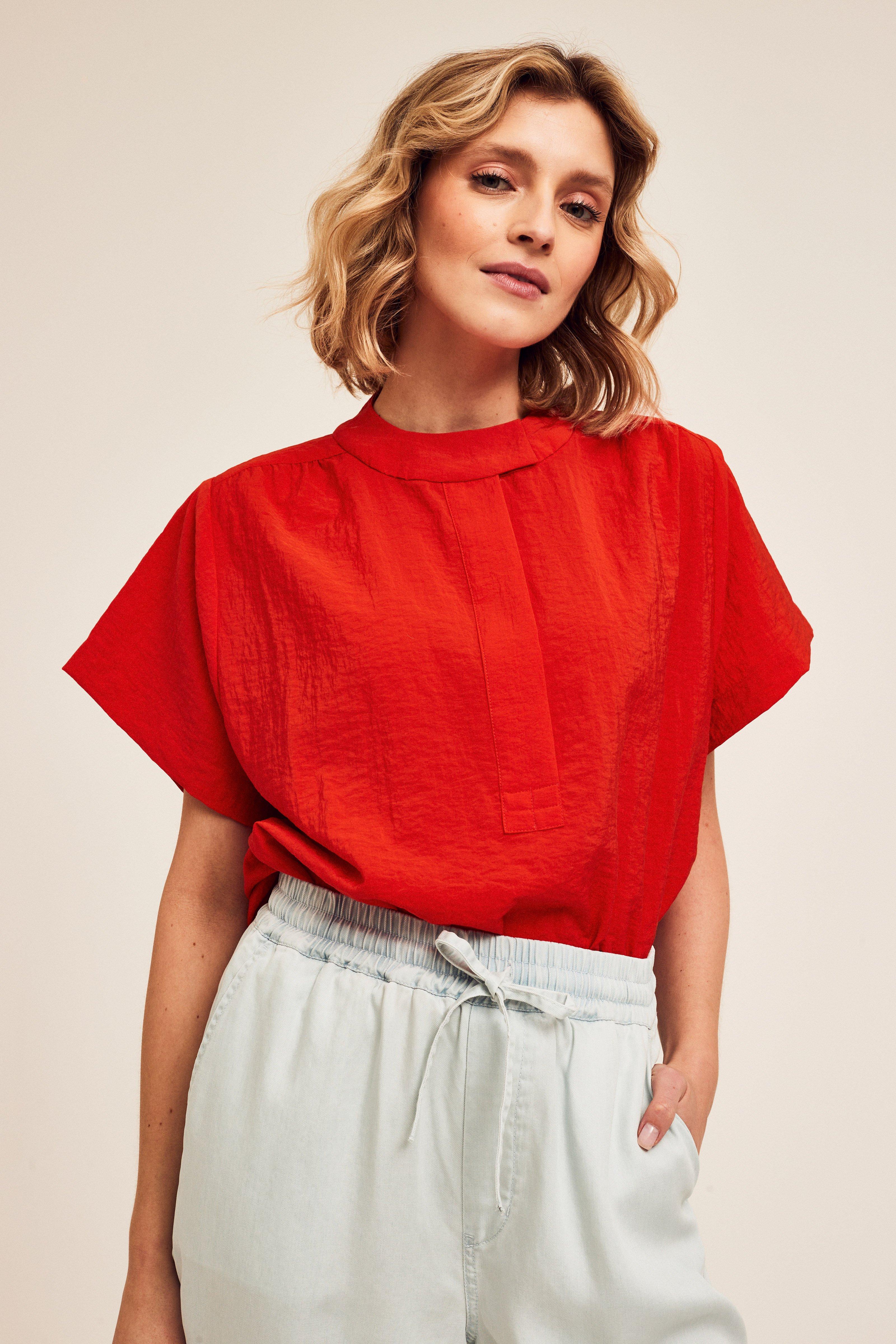 CKS Dames - LEDO - blouse long sleeves - dark red