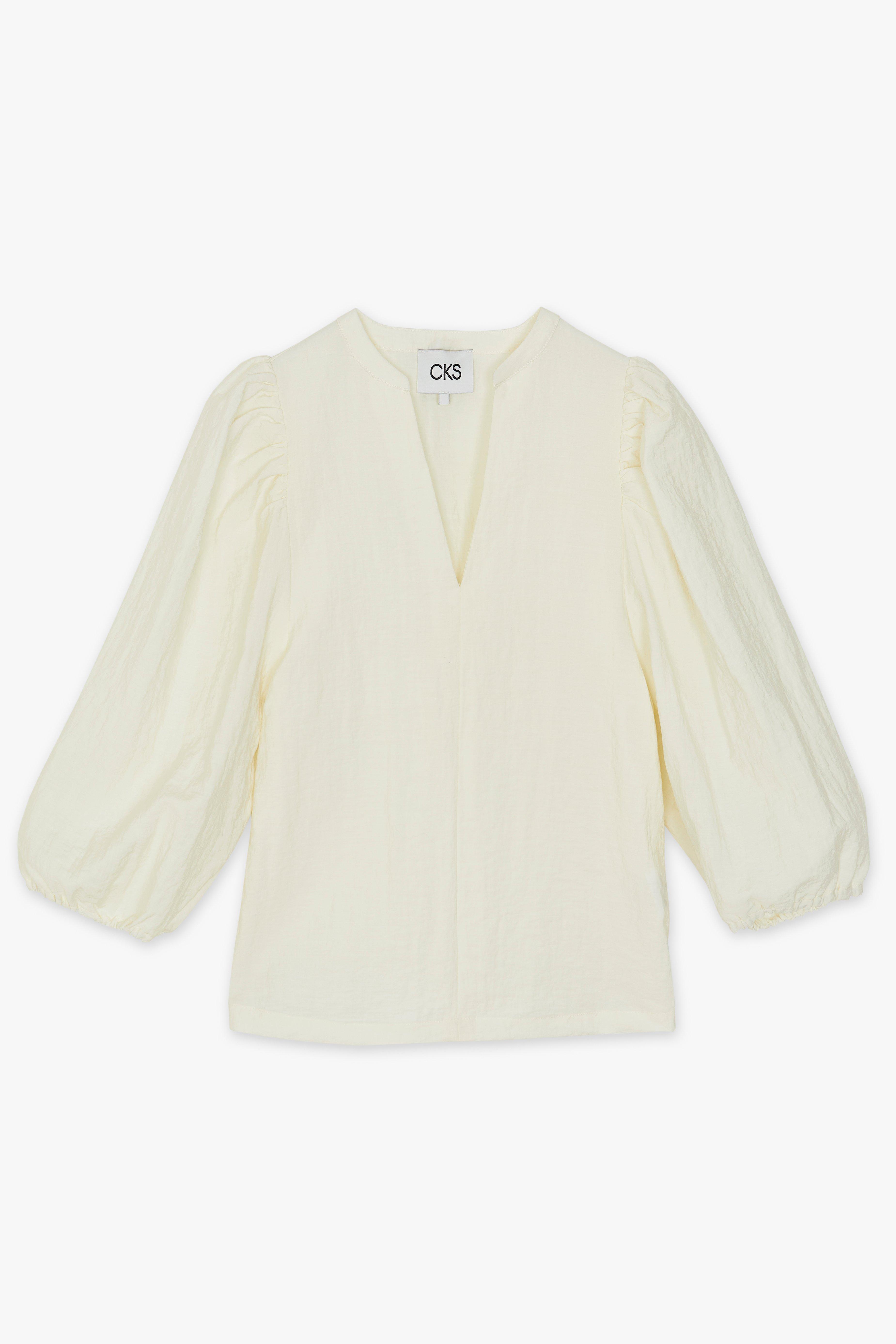 CKS Dames - BULANI - Bluse Kurze Ärmel - Weiß