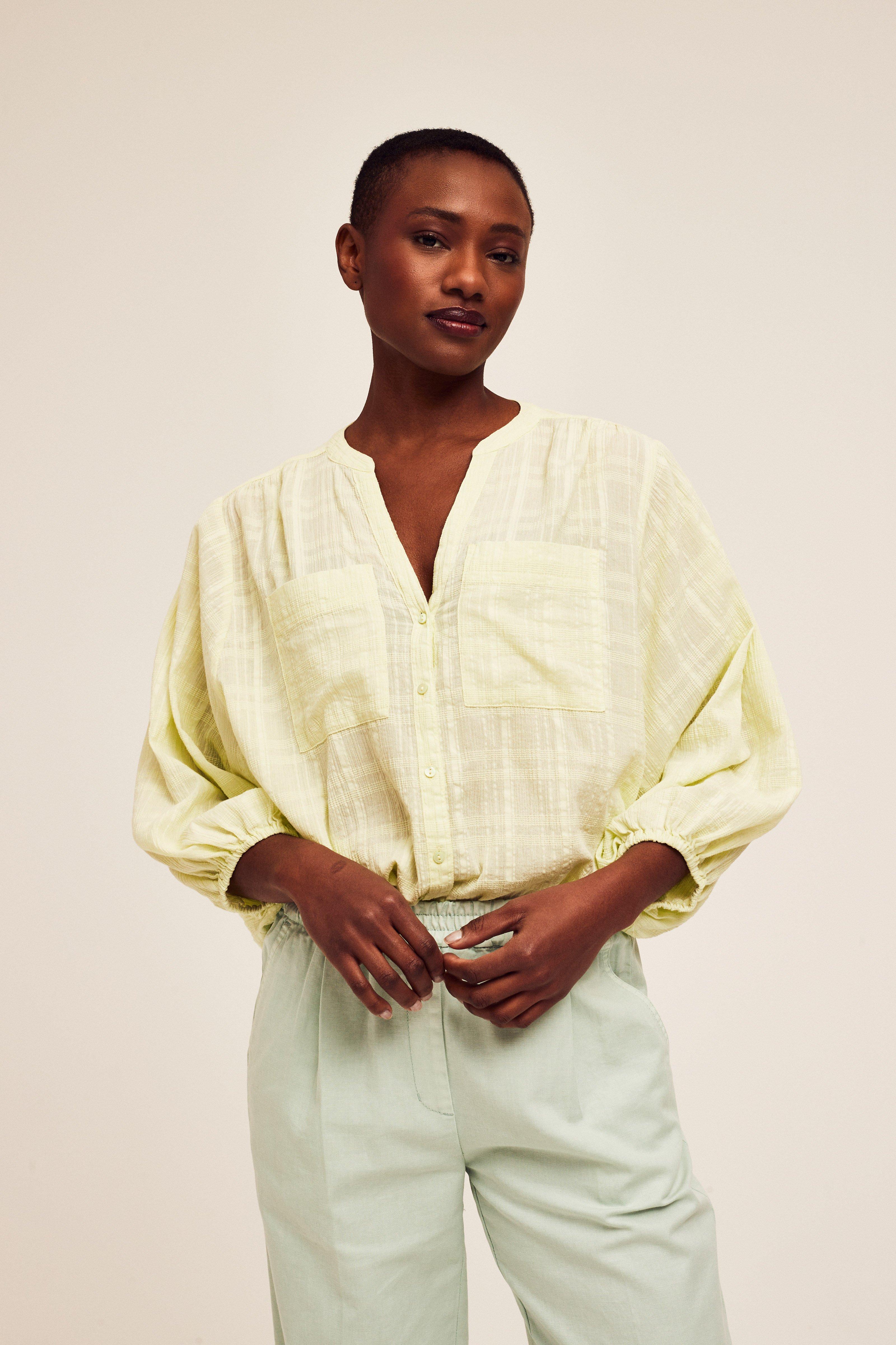 CKS Dames - WILD - blouse short sleeves - light green