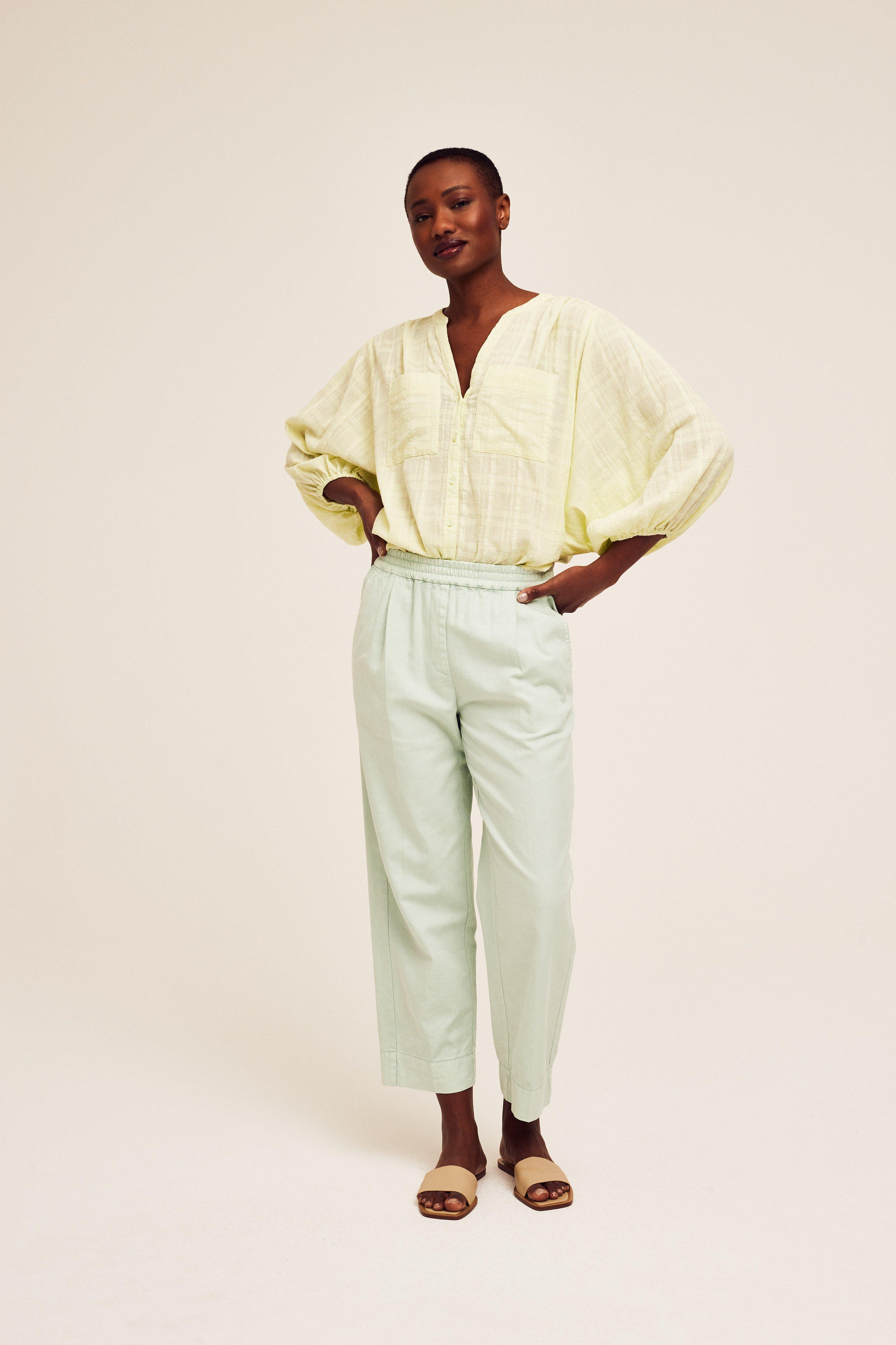 CKS Dames - WILD - blouse short sleeves - light green