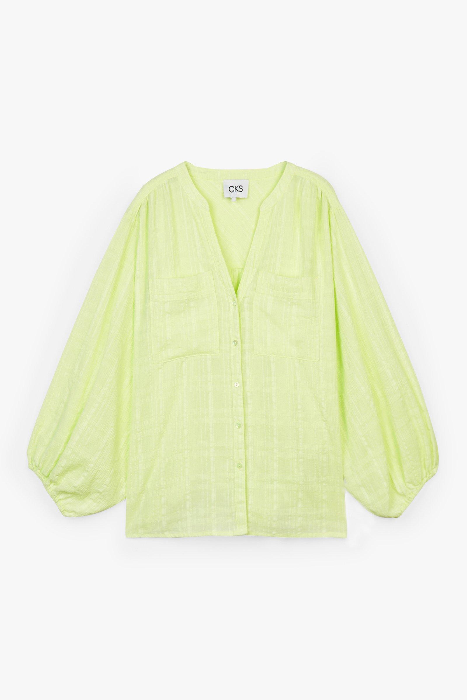 CKS Dames - WILD - blouse korte mouwen - lichtgroen