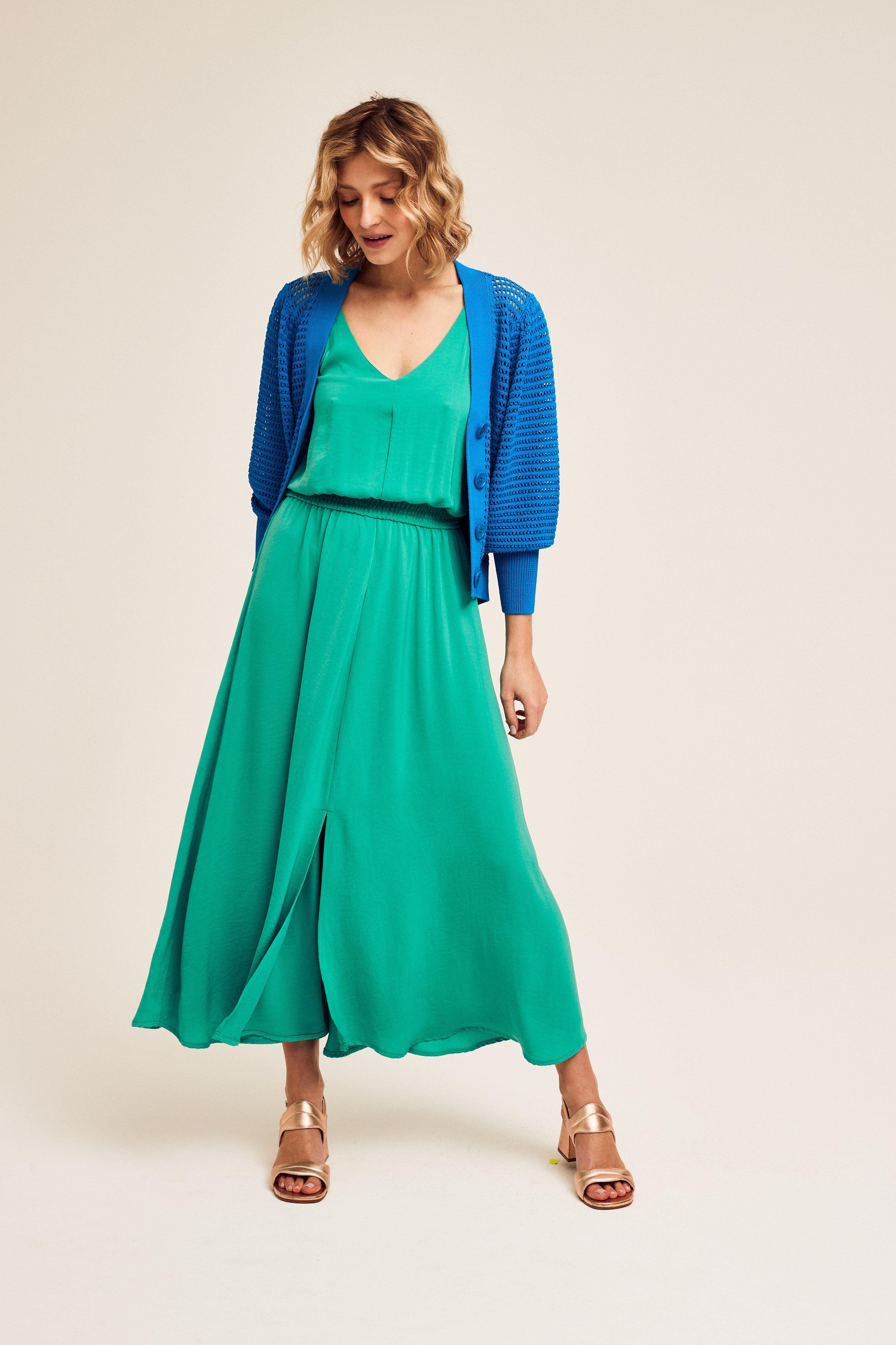 CKS Dames - PELINA - Langes Kleid - Grün
