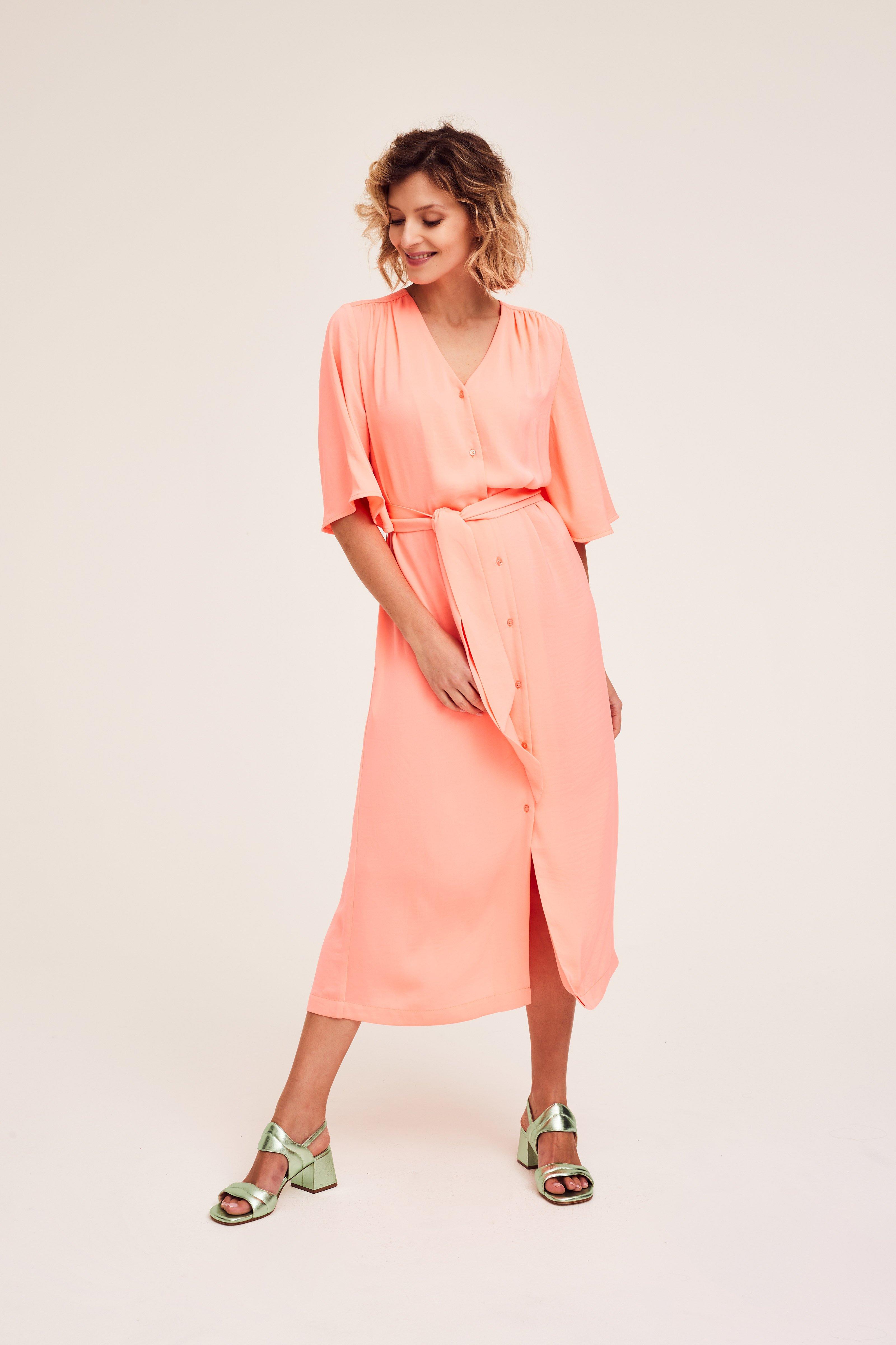 CKS Dames - WALKIE - Langes Kleid - Hellorange