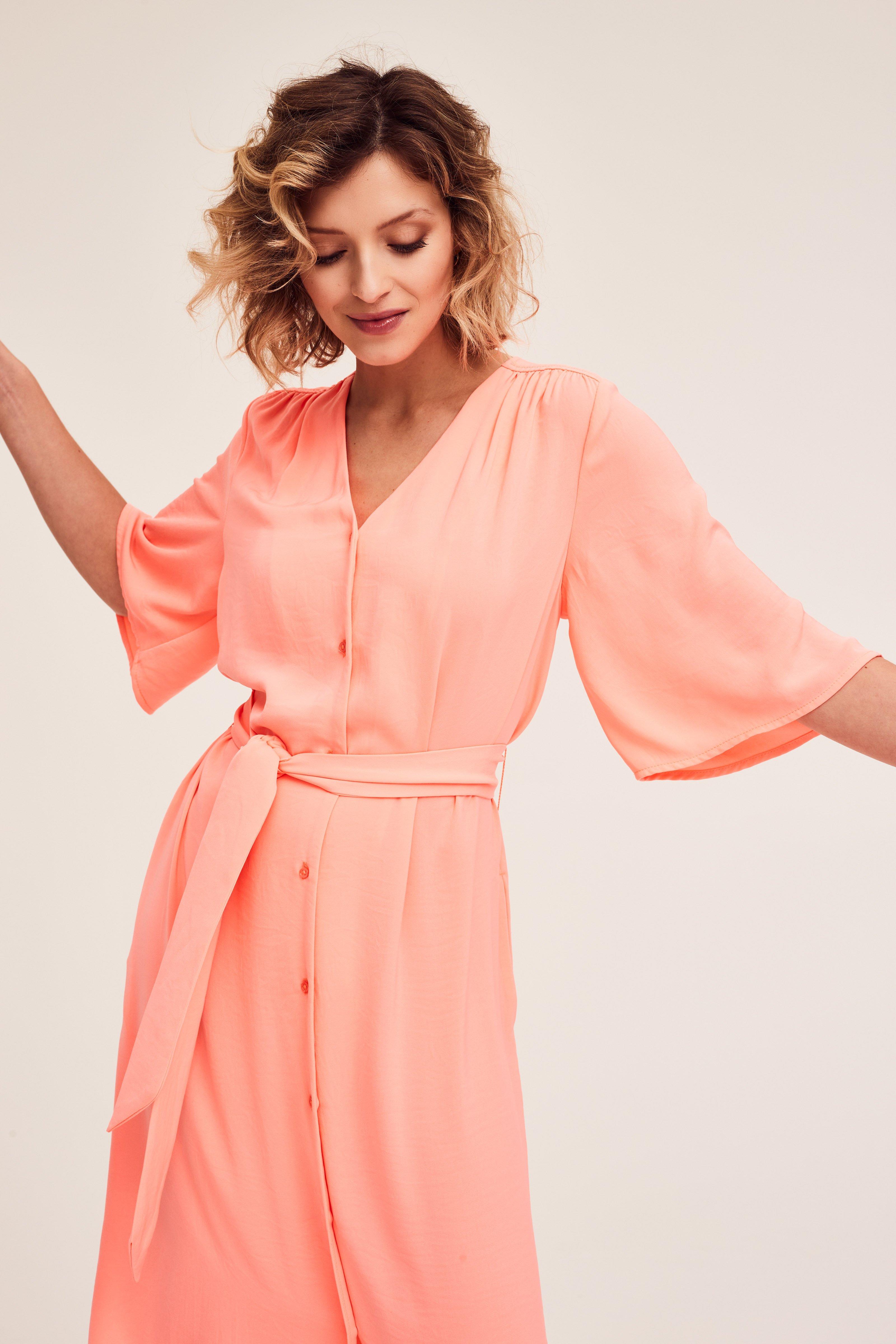 CKS Dames - WALKIE - Langes Kleid - Hellorange