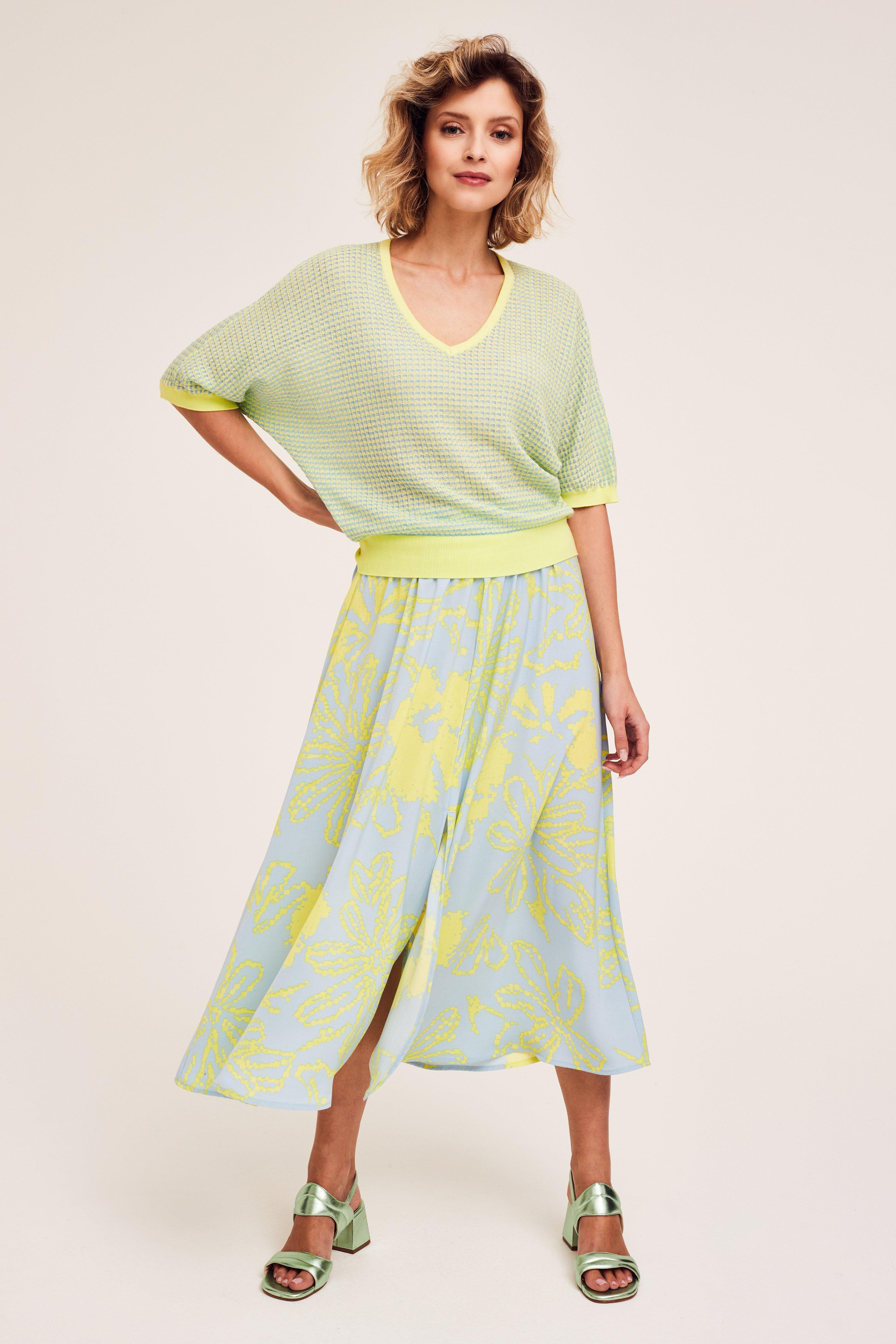 CKS Dames - VALENCINE - midi skirt - light blue