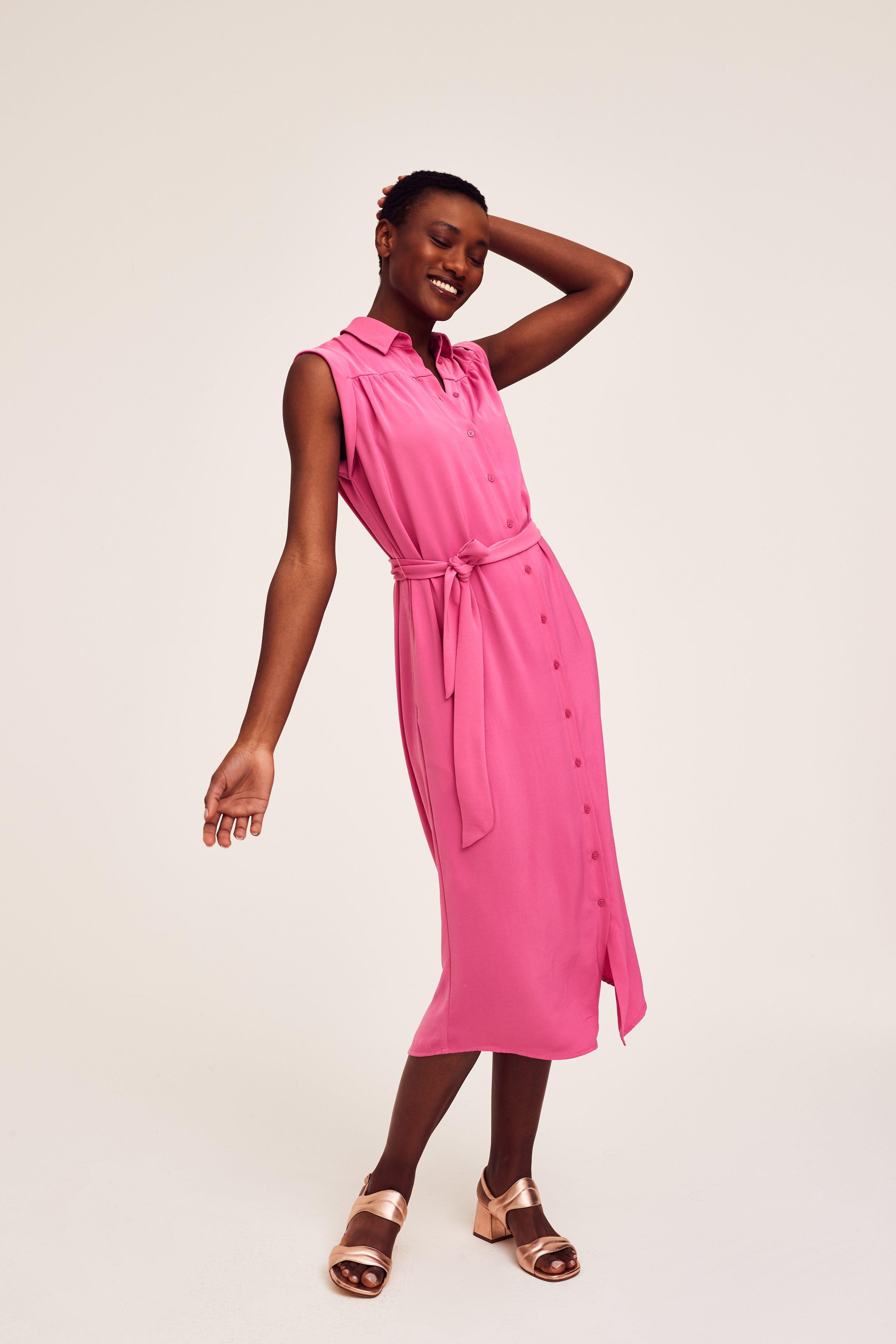 CKS Dames - ECHODRESS - midi jurk - roze
