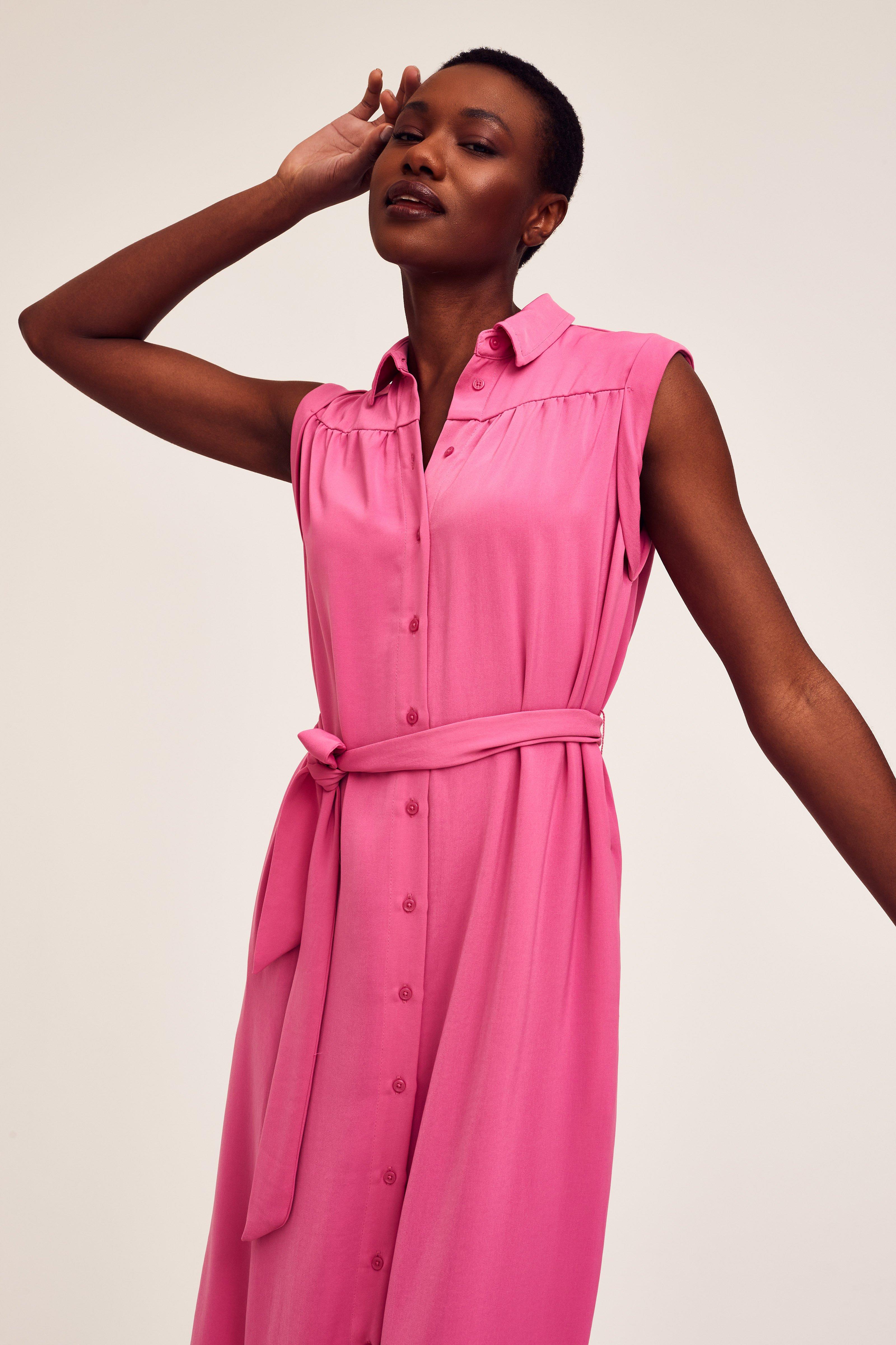 CKS Dames - ECHODRESS - midi jurk - roze