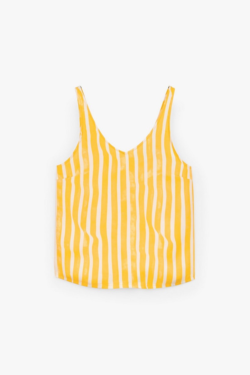CKS Dames - NUWIKA - blouse mouwloos - geel
