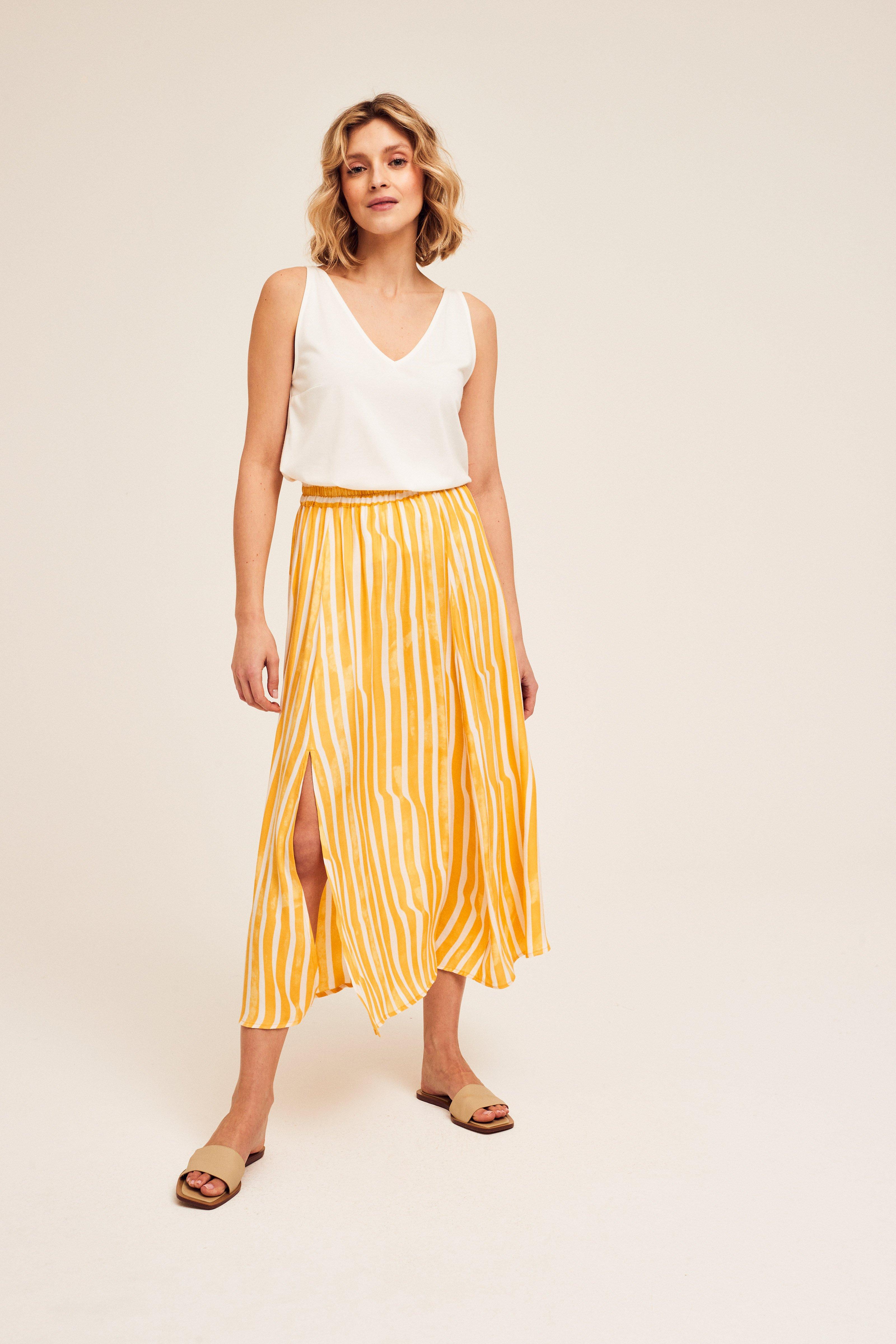 CKS Dames - VALENCINE - midi skirt - yellow