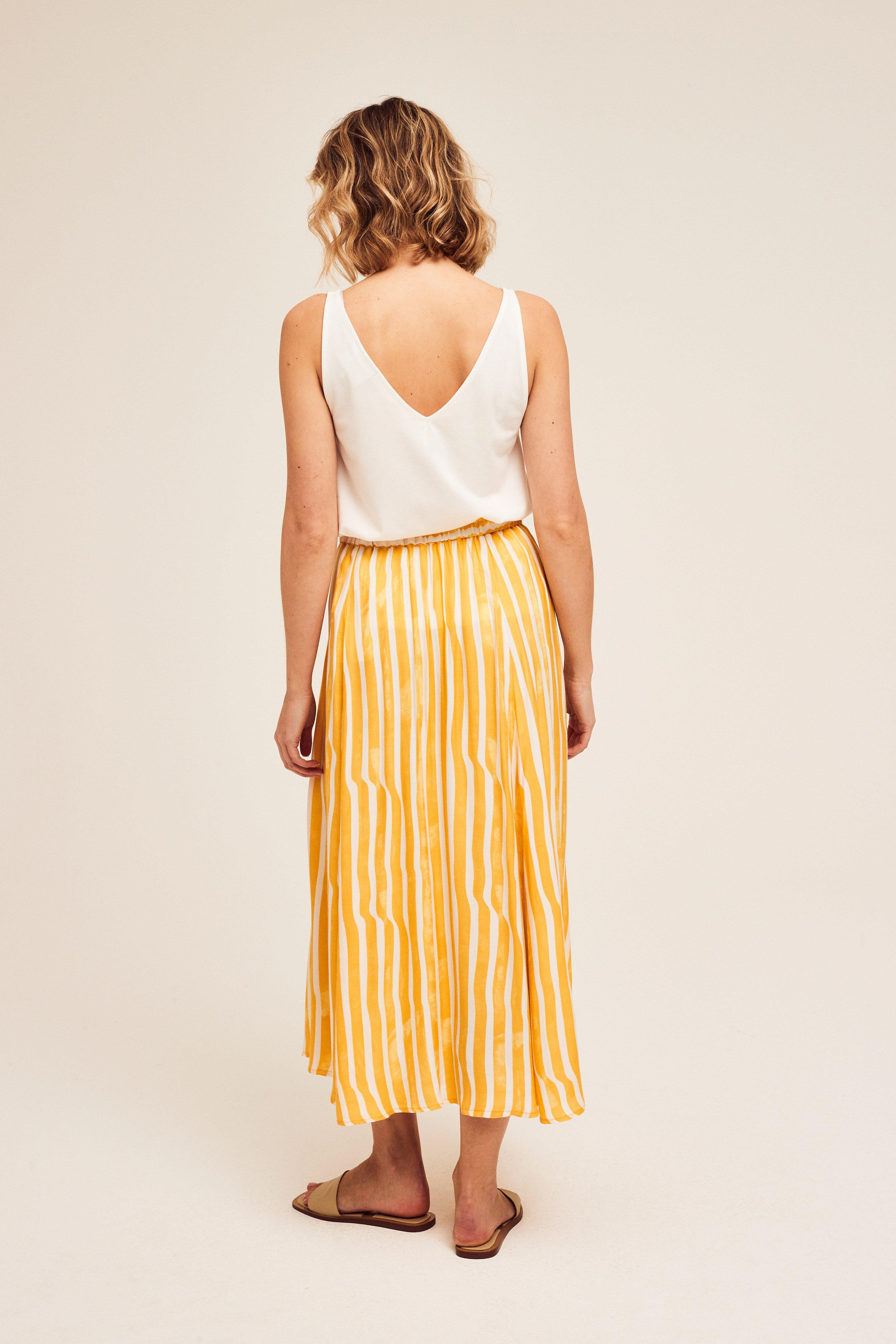 CKS Dames - VALENCINE - midi skirt - yellow