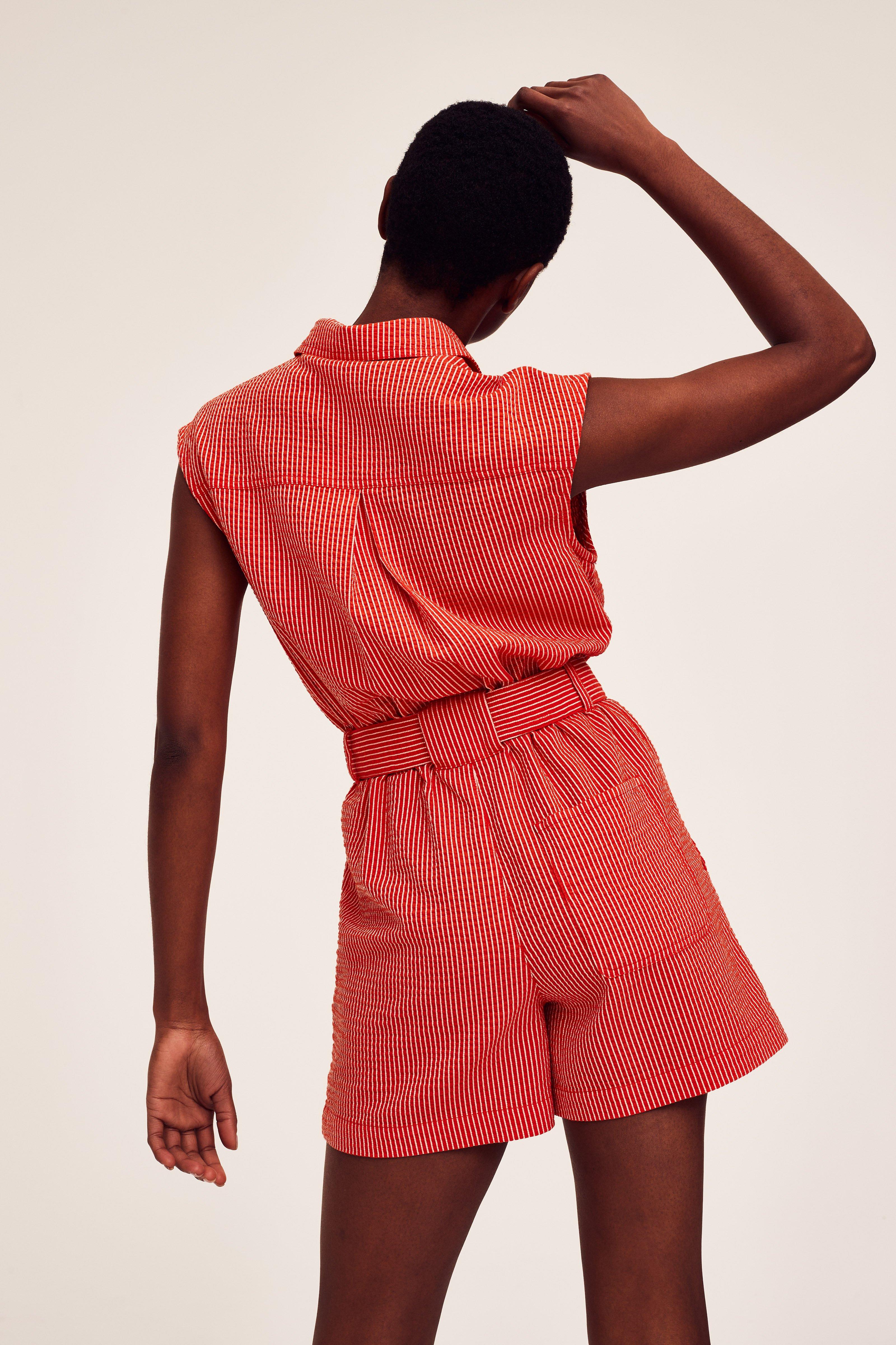 CKS Dames - WILHELMSHORT - playsuit - donkerrood