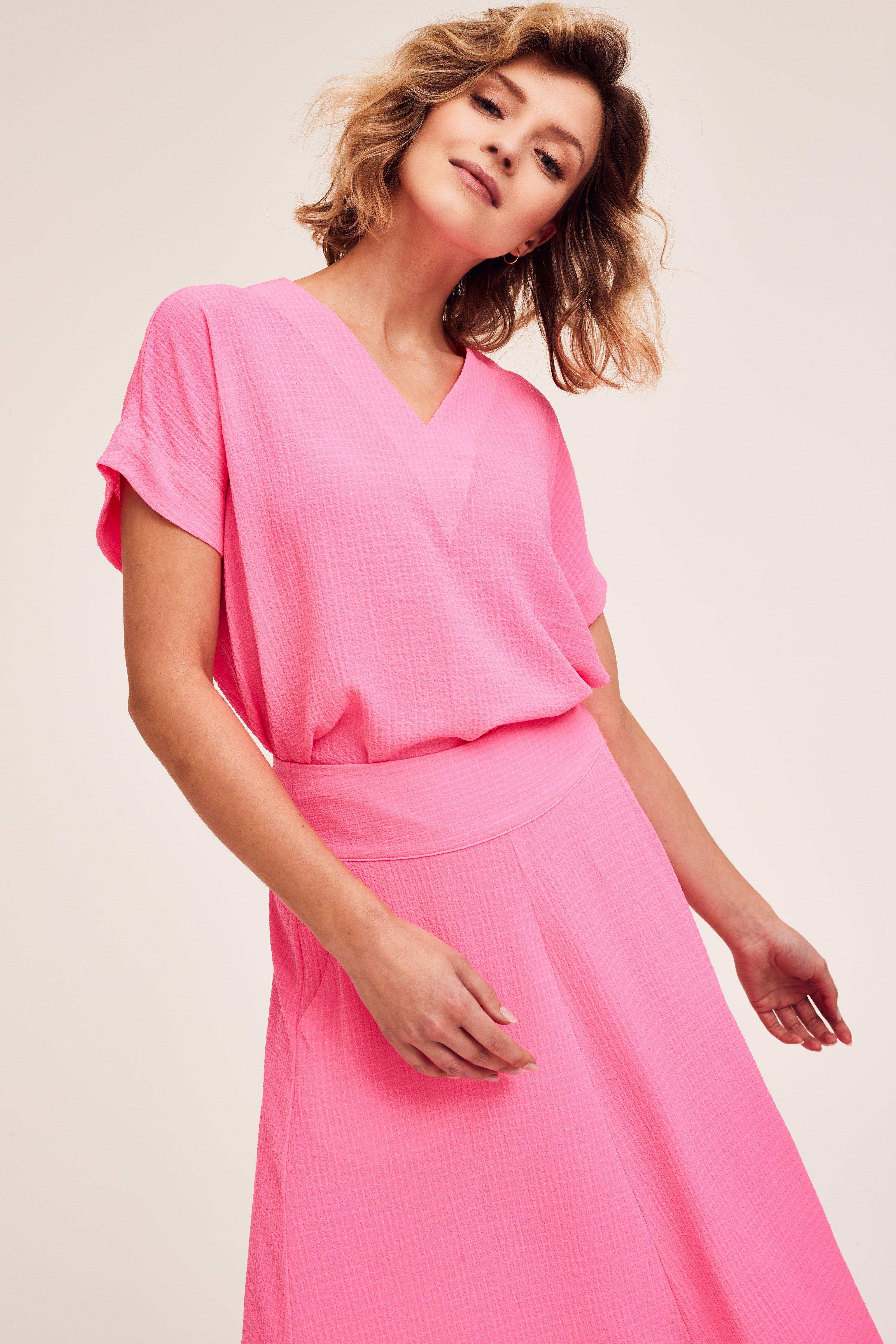 CKS Dames - SABA - blouse lange mouwen - felroze