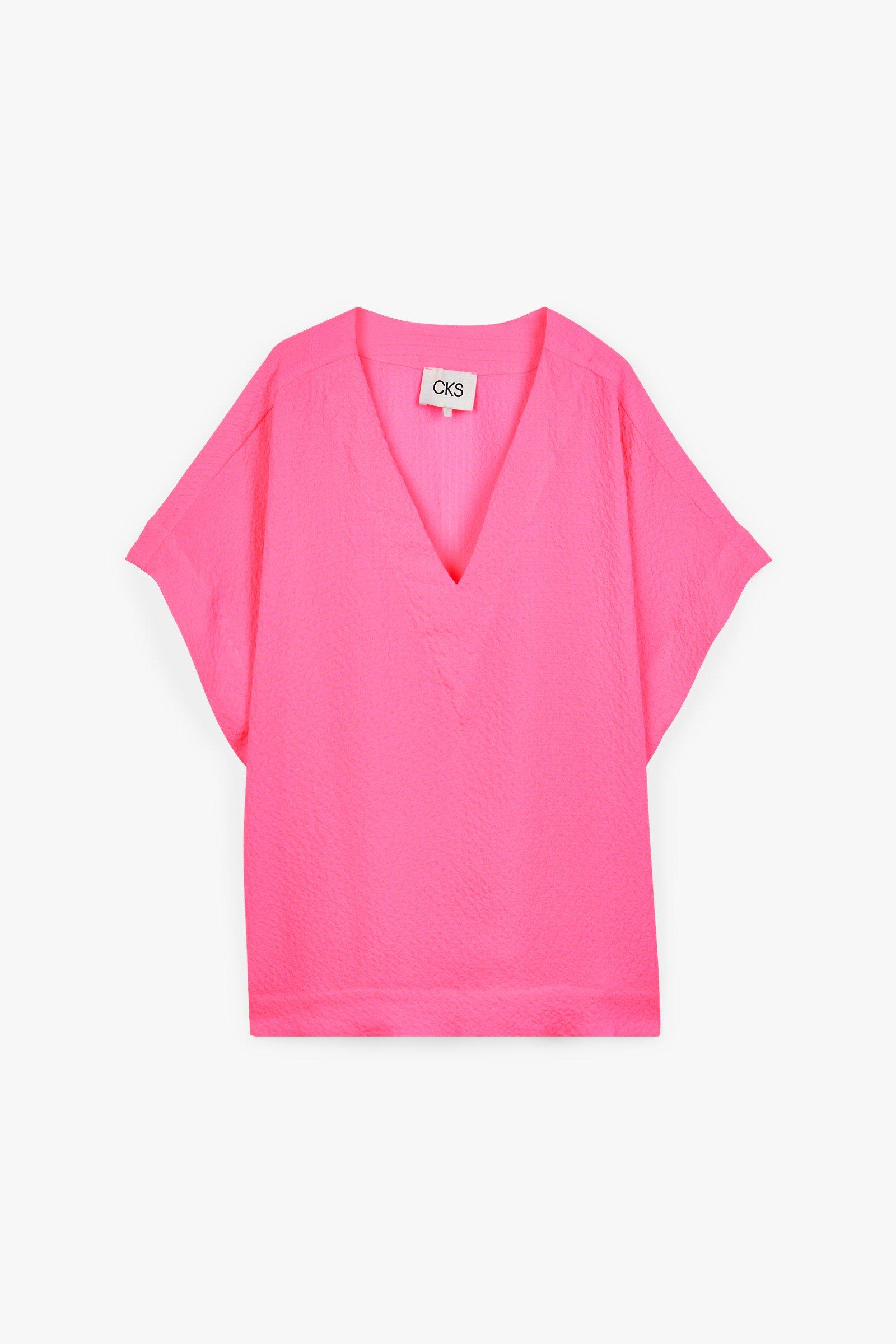 CKS Dames - SABA - blouse lange mouwen - felroze