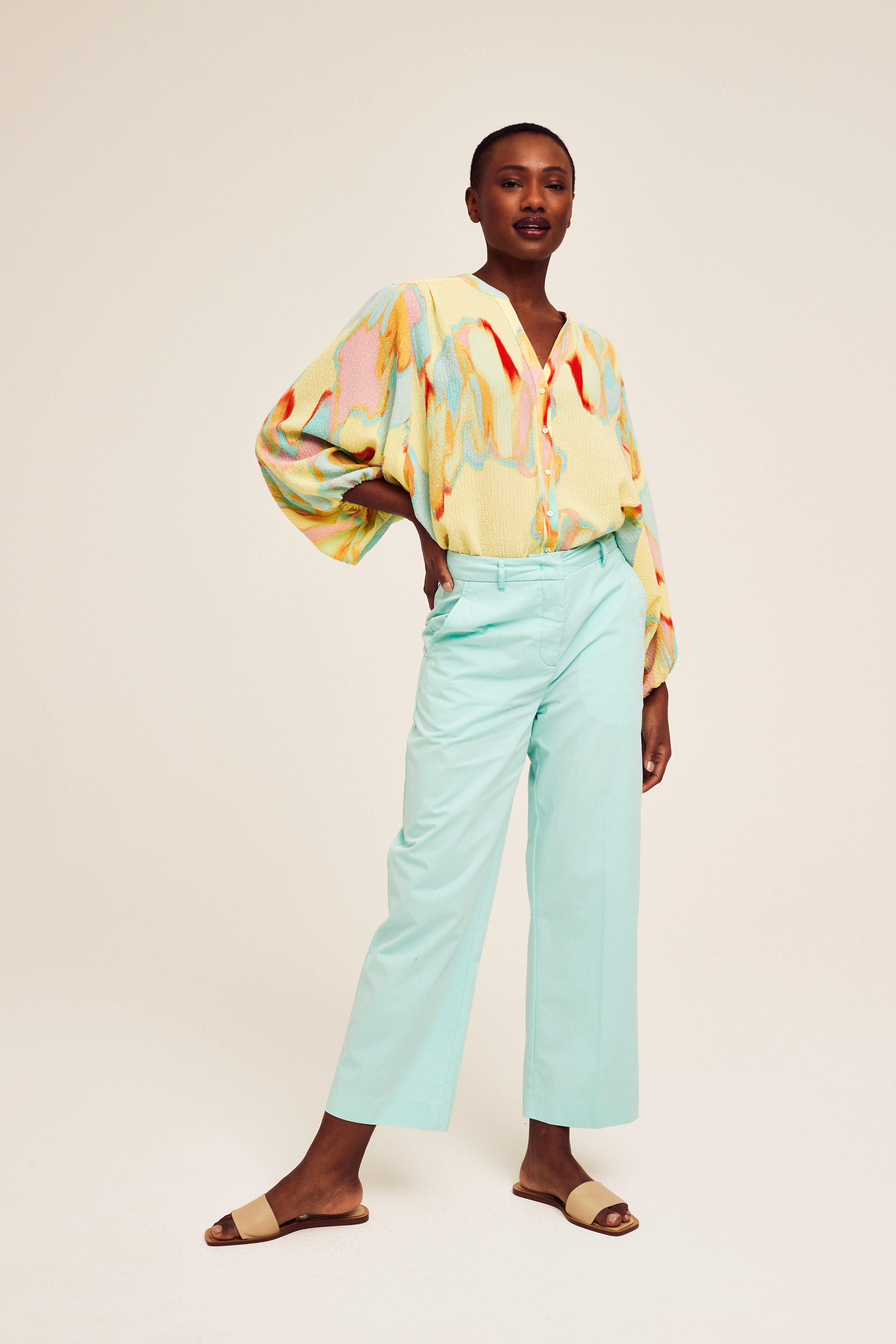 CKS Dames - WILDA - blouse korte mouwen - geel