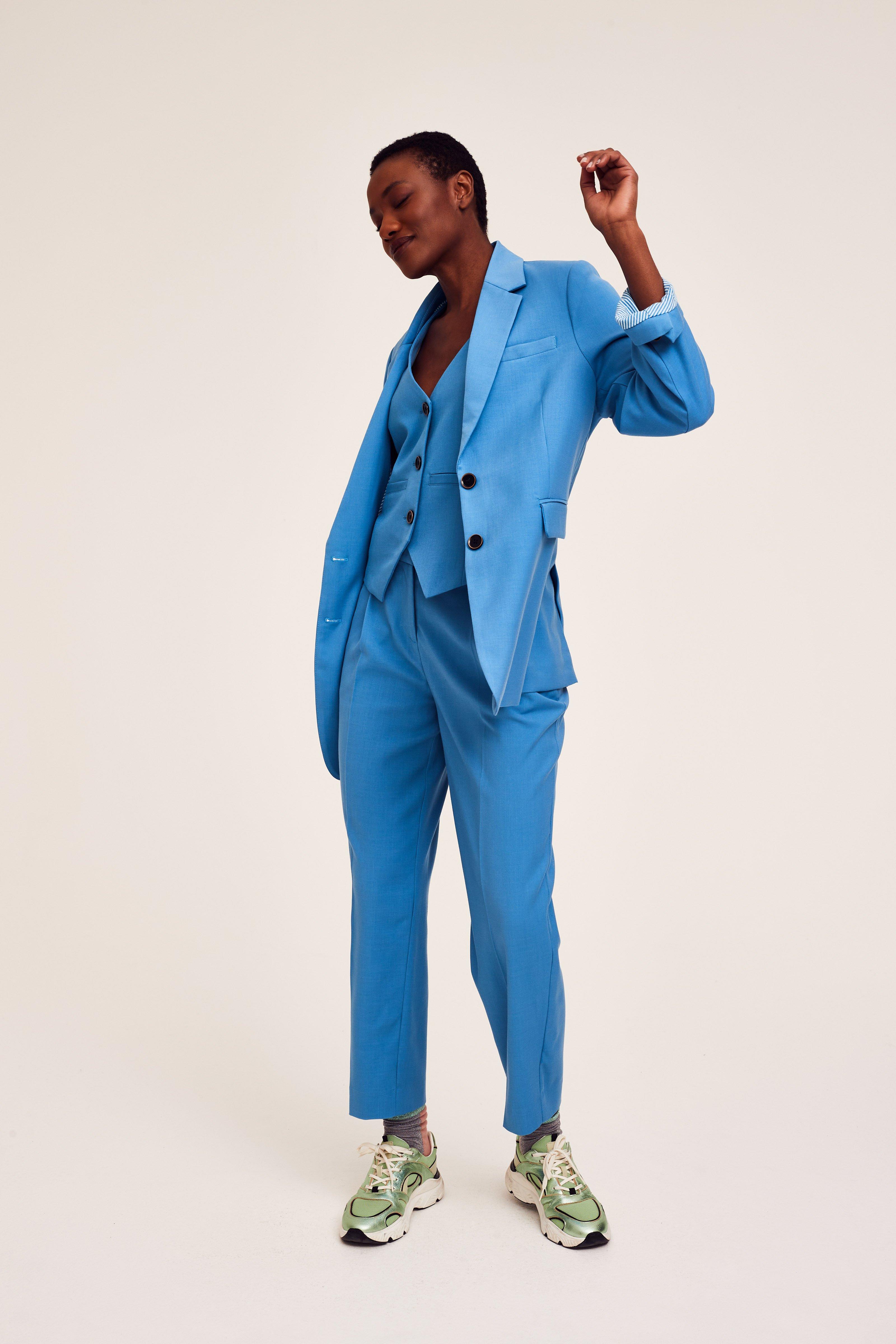 CKS Dames - LAHTI - pantalon à la cheville - bleu