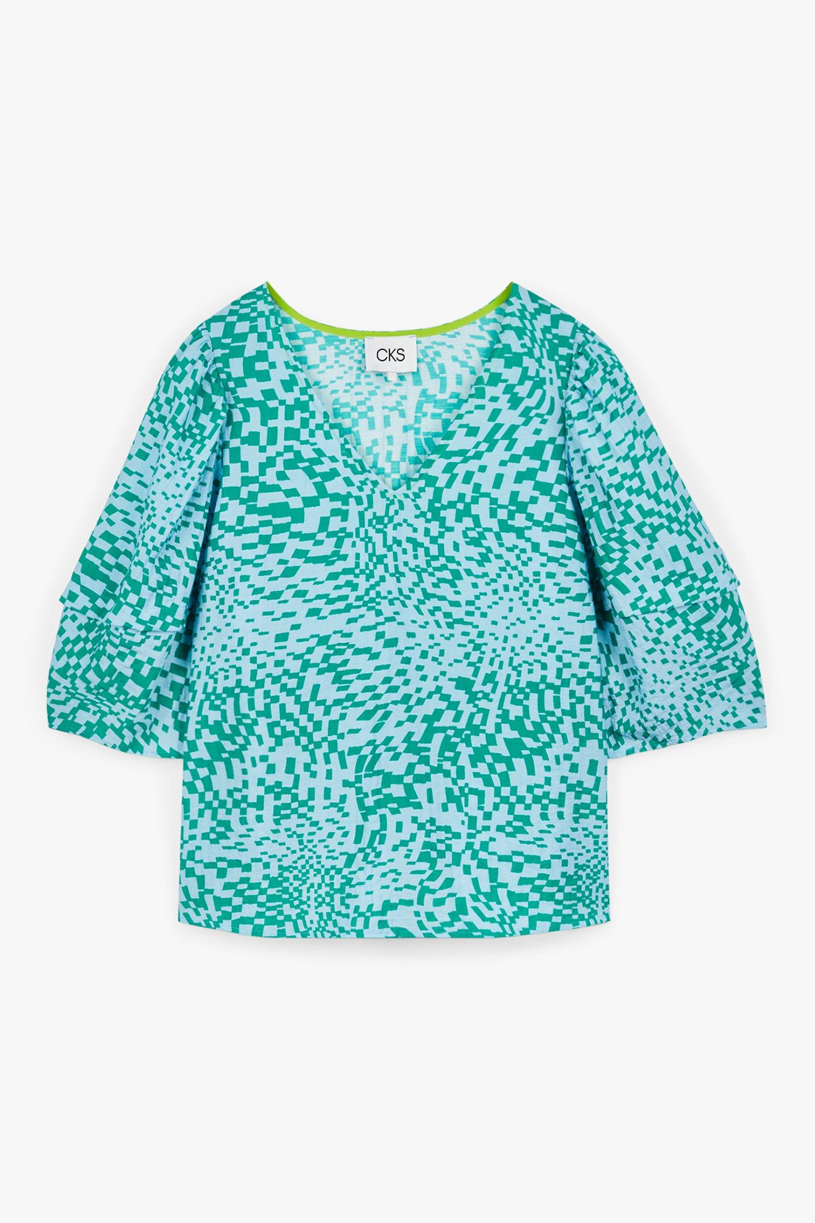 CKS Dames - IRIKA - Bluse Lange Ärmel - Blau
