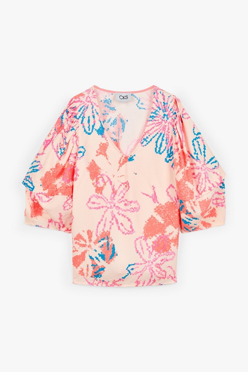 CKS Dames - IRIKA - blouse korte mouwen - roze