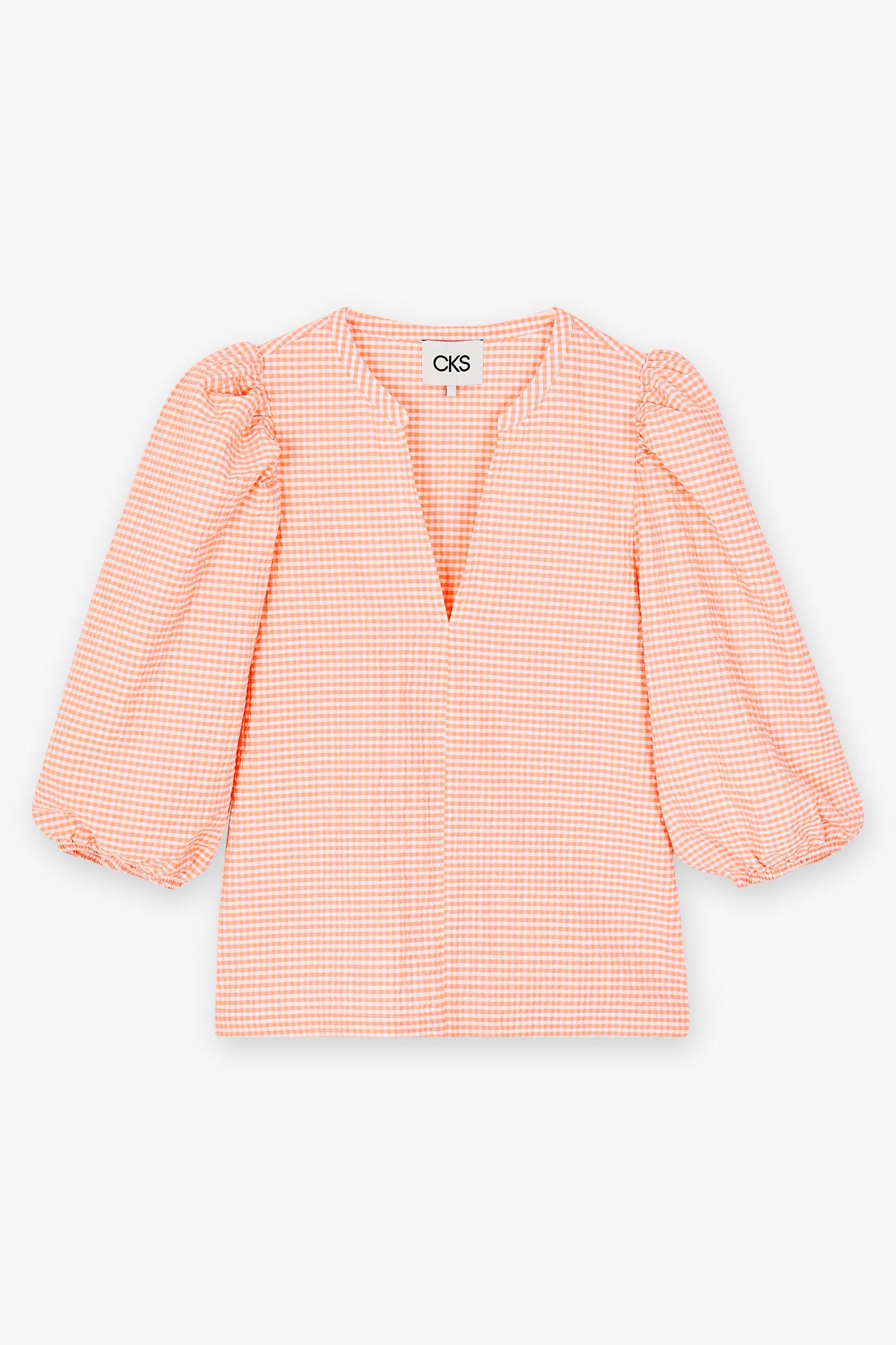 CKS Dames - BULANI - blouse korte mouwen - feloranje