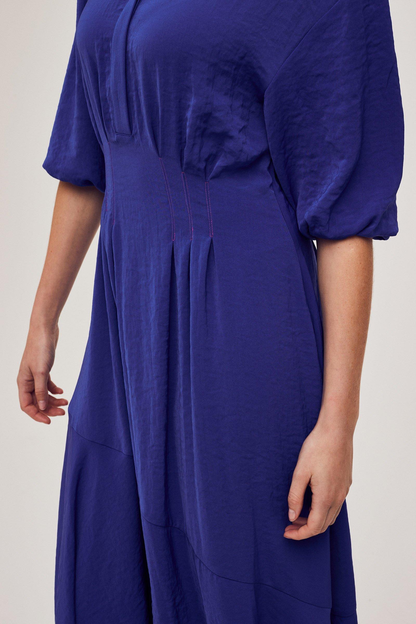 CKS Dames - IVY - midi jurk - blauw