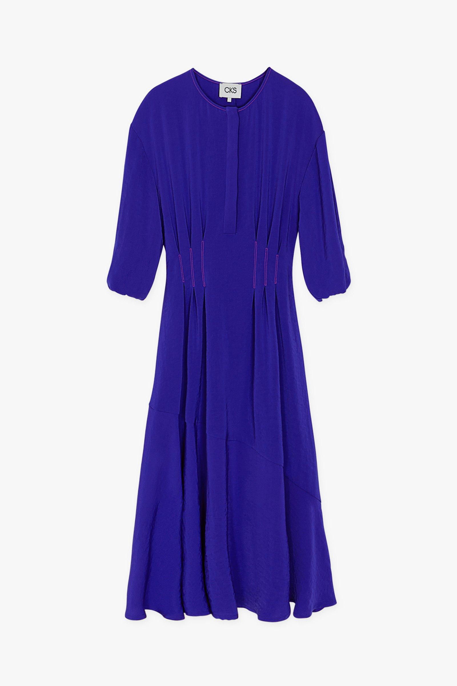 CKS Dames - IVY - midi jurk - blauw