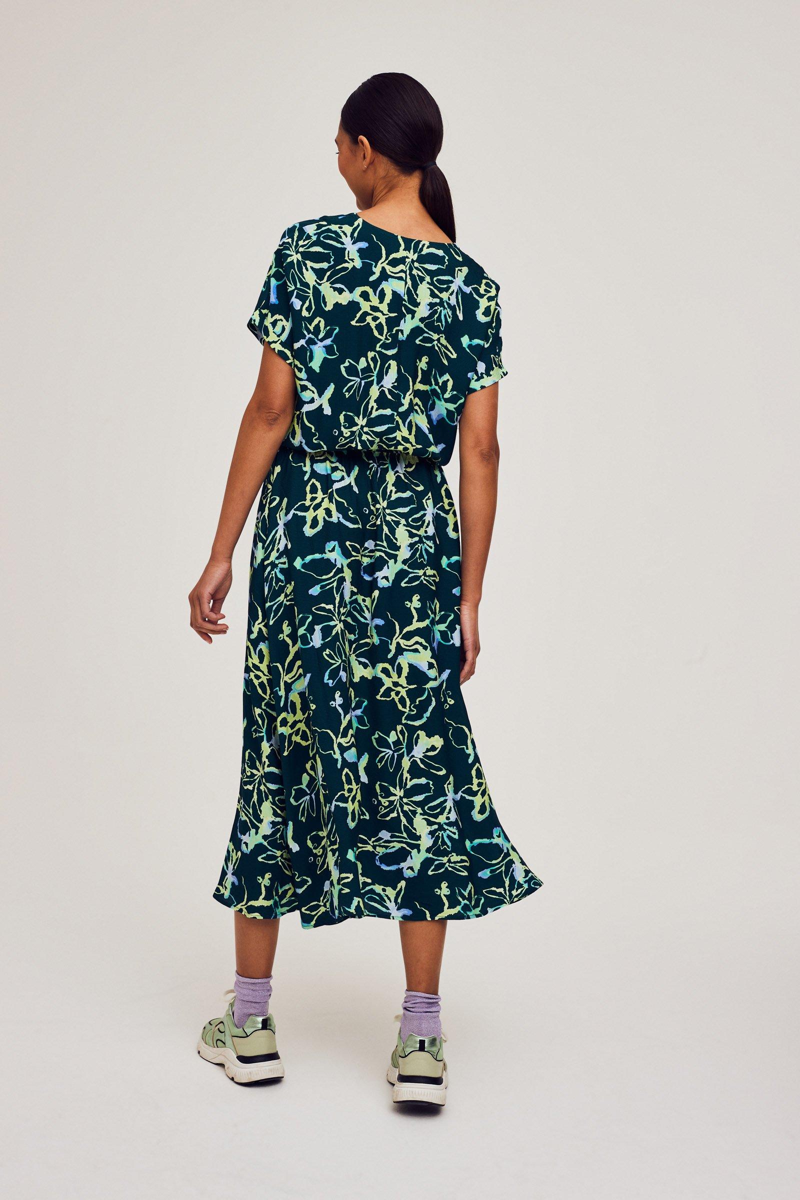 CKS Dames - LAPELINA - Midi-Kleid - Dunkelgrün