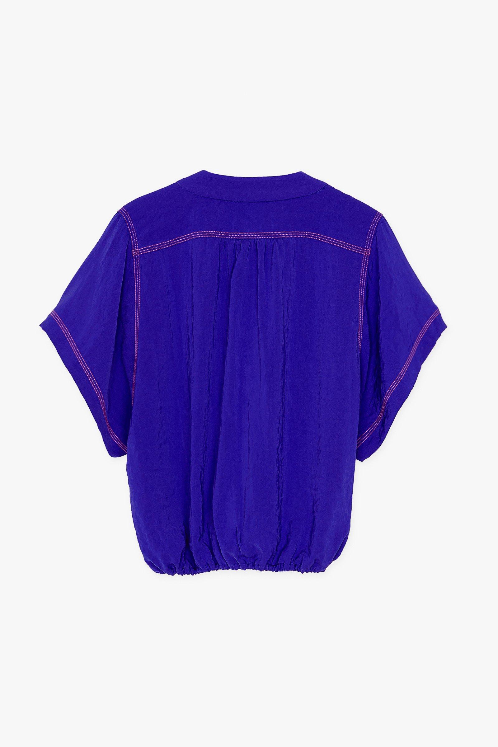 CKS Dames - LEDO - blouse lange mouwen - blauw