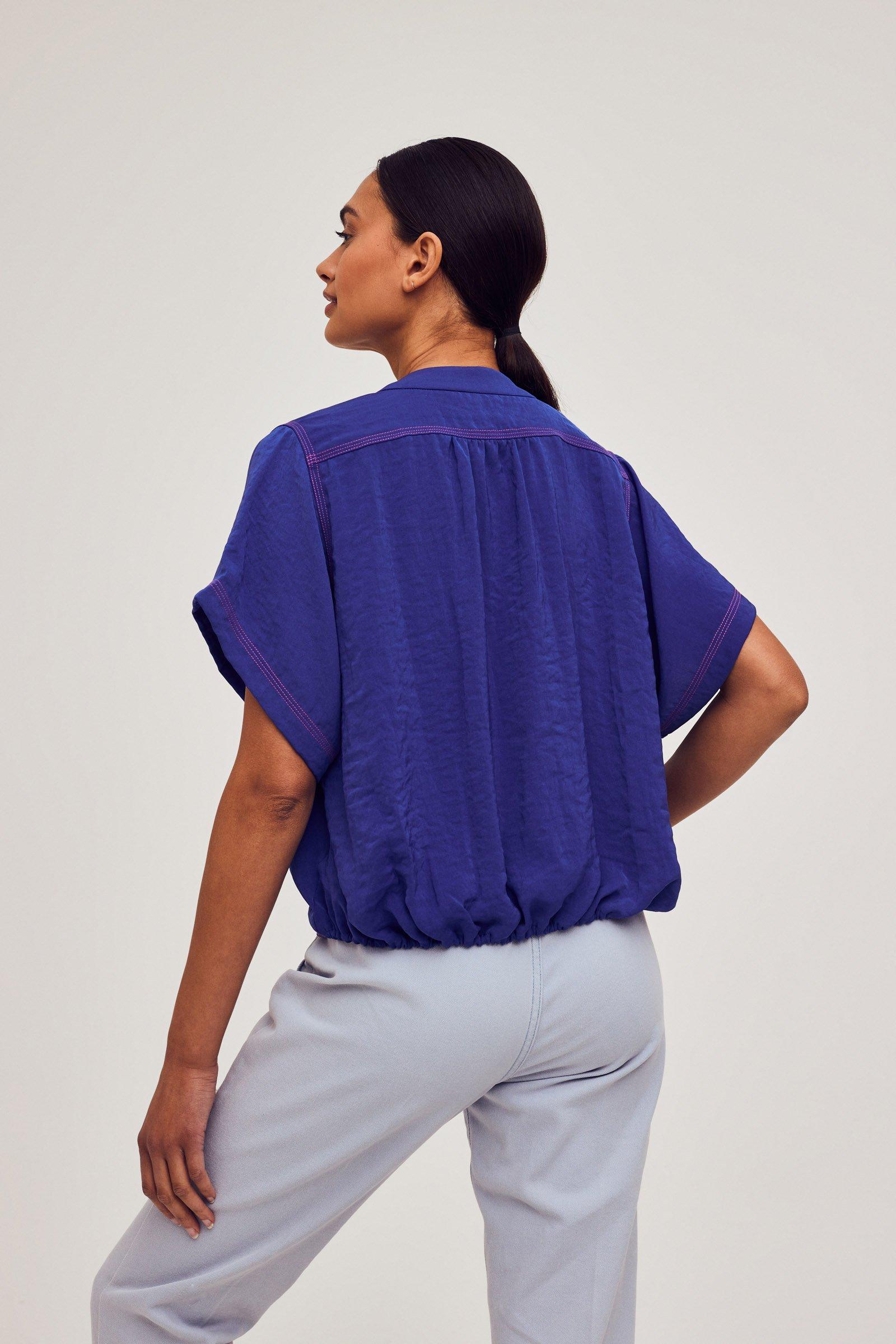 CKS Dames - LEDO - blouse lange mouwen - blauw