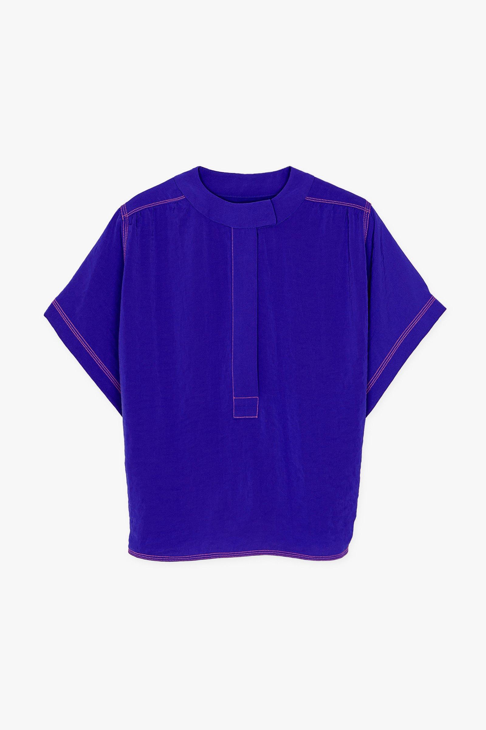 CKS Dames - LEDO - Bluse Lange Ärmel - Blau