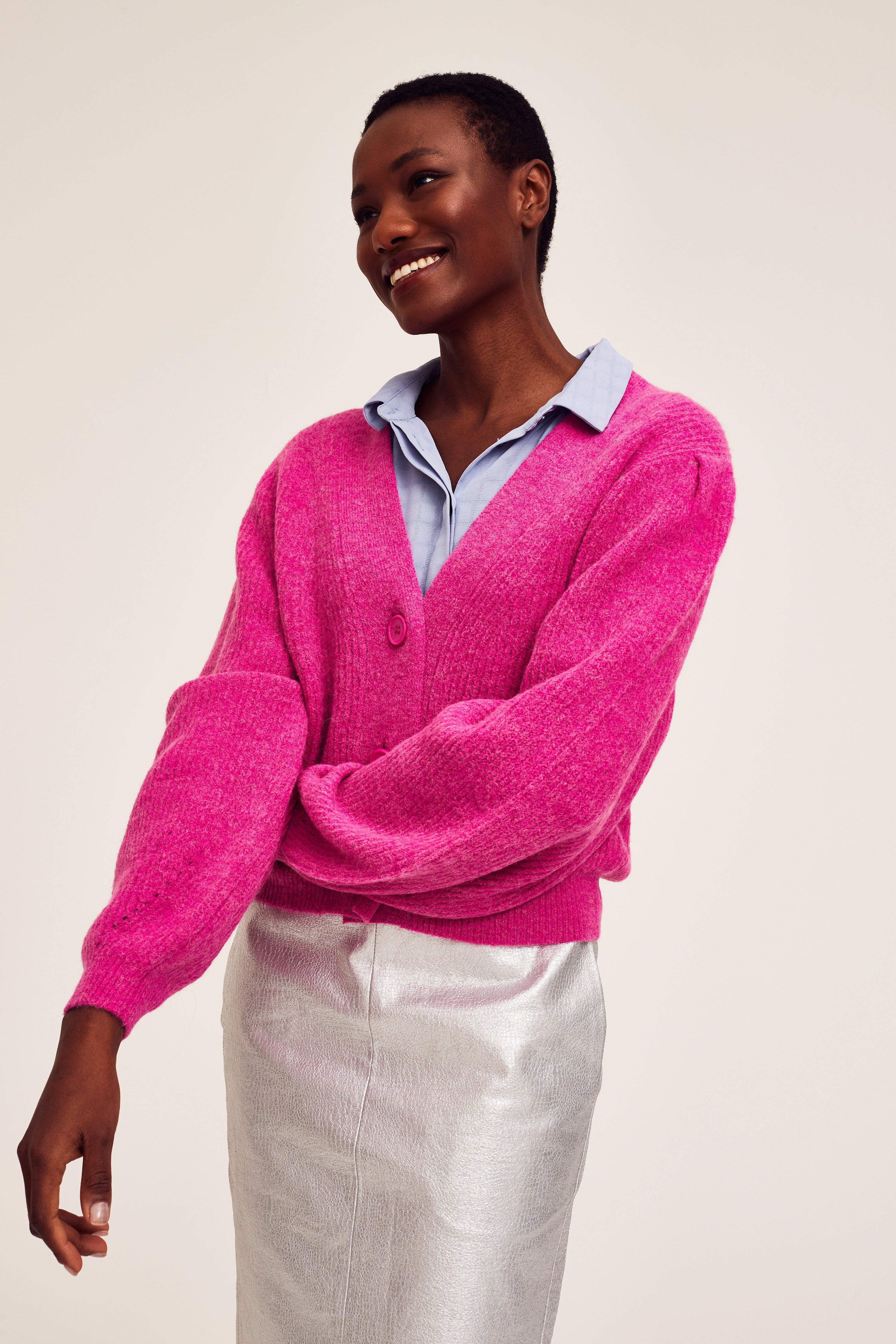 CKS Dames - LOUKALONG - Strickjacke - Rosa