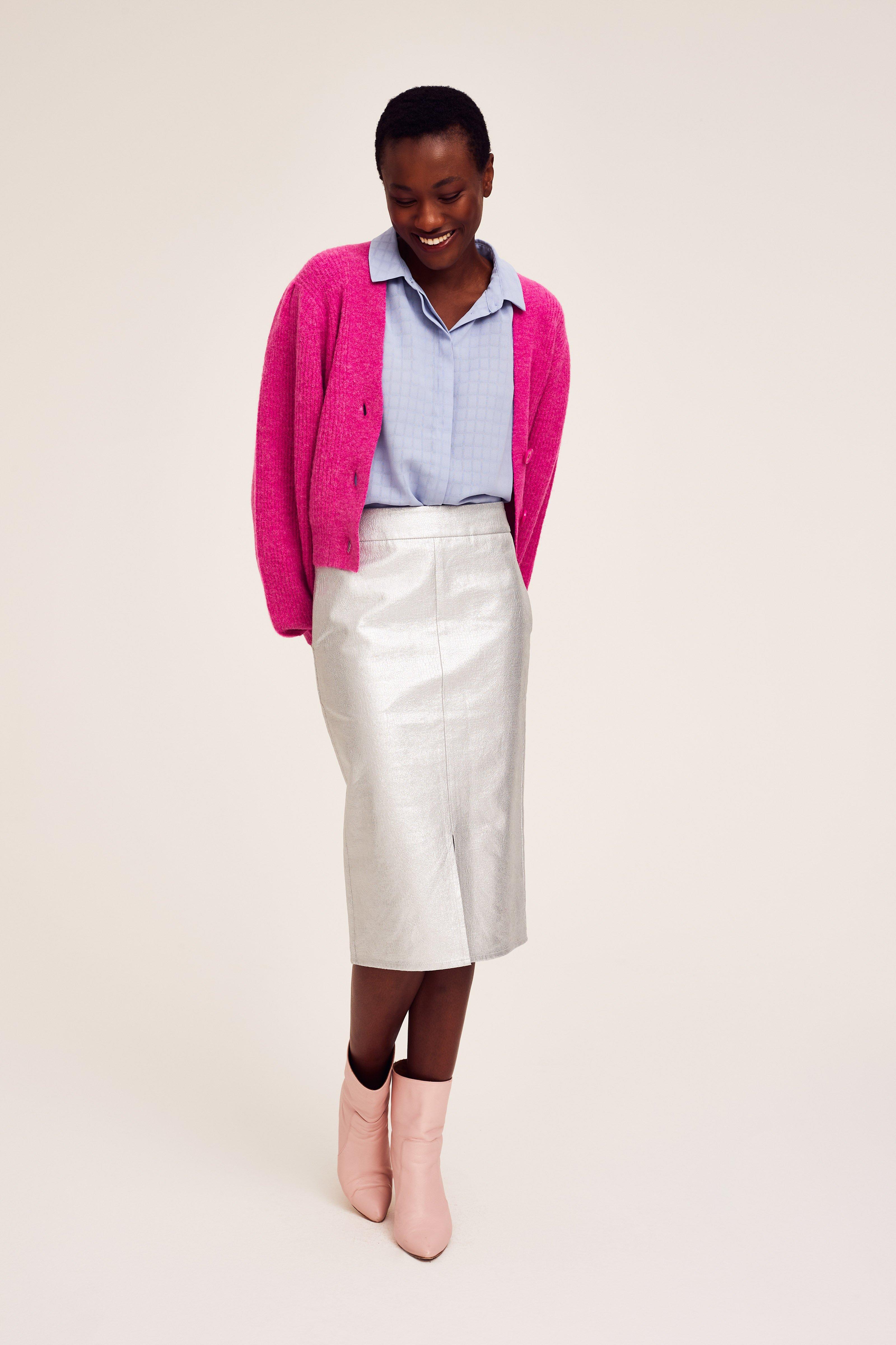 CKS Dames - LOUKALONG - Strickjacke - Rosa