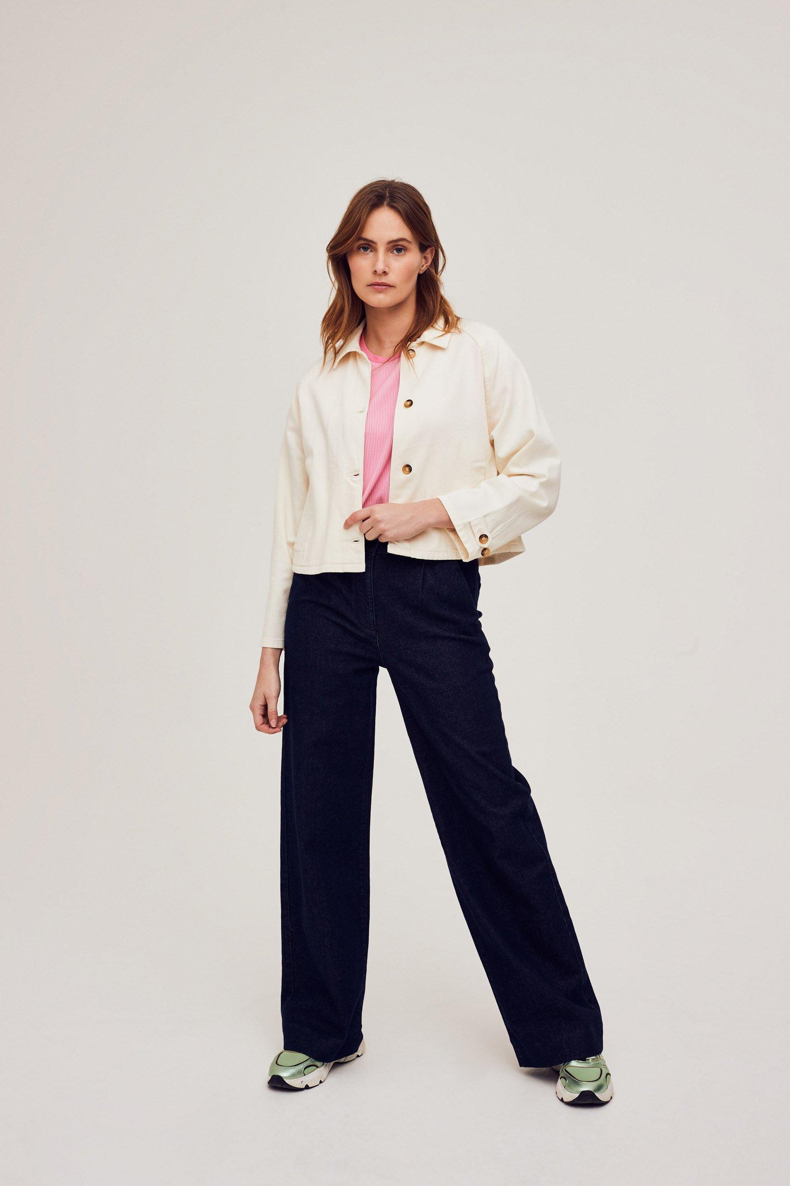 CKS Dames - SAIRA - denim jacket - light beige