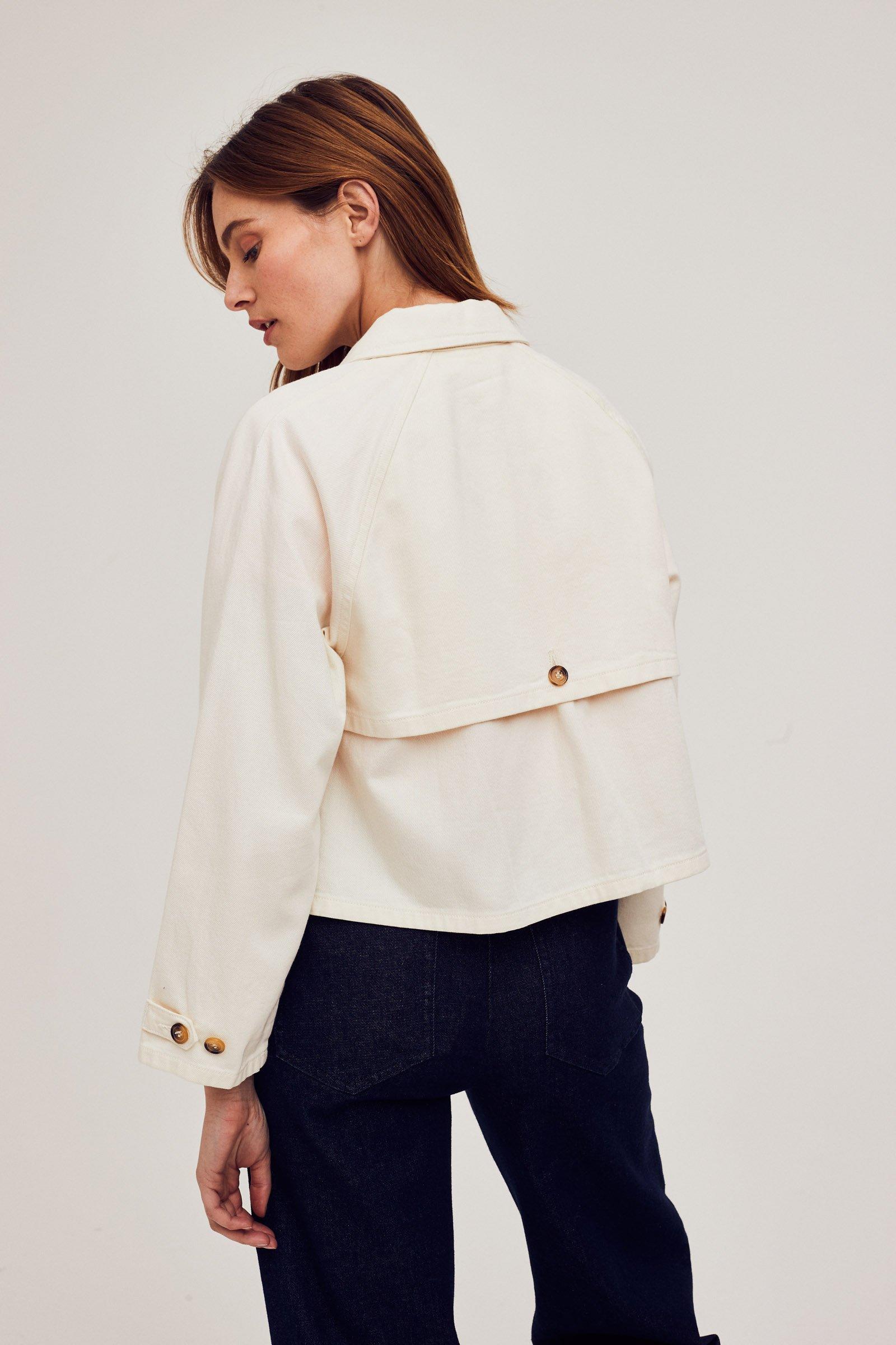 CKS Dames - SAIRA - denim jacket - light beige