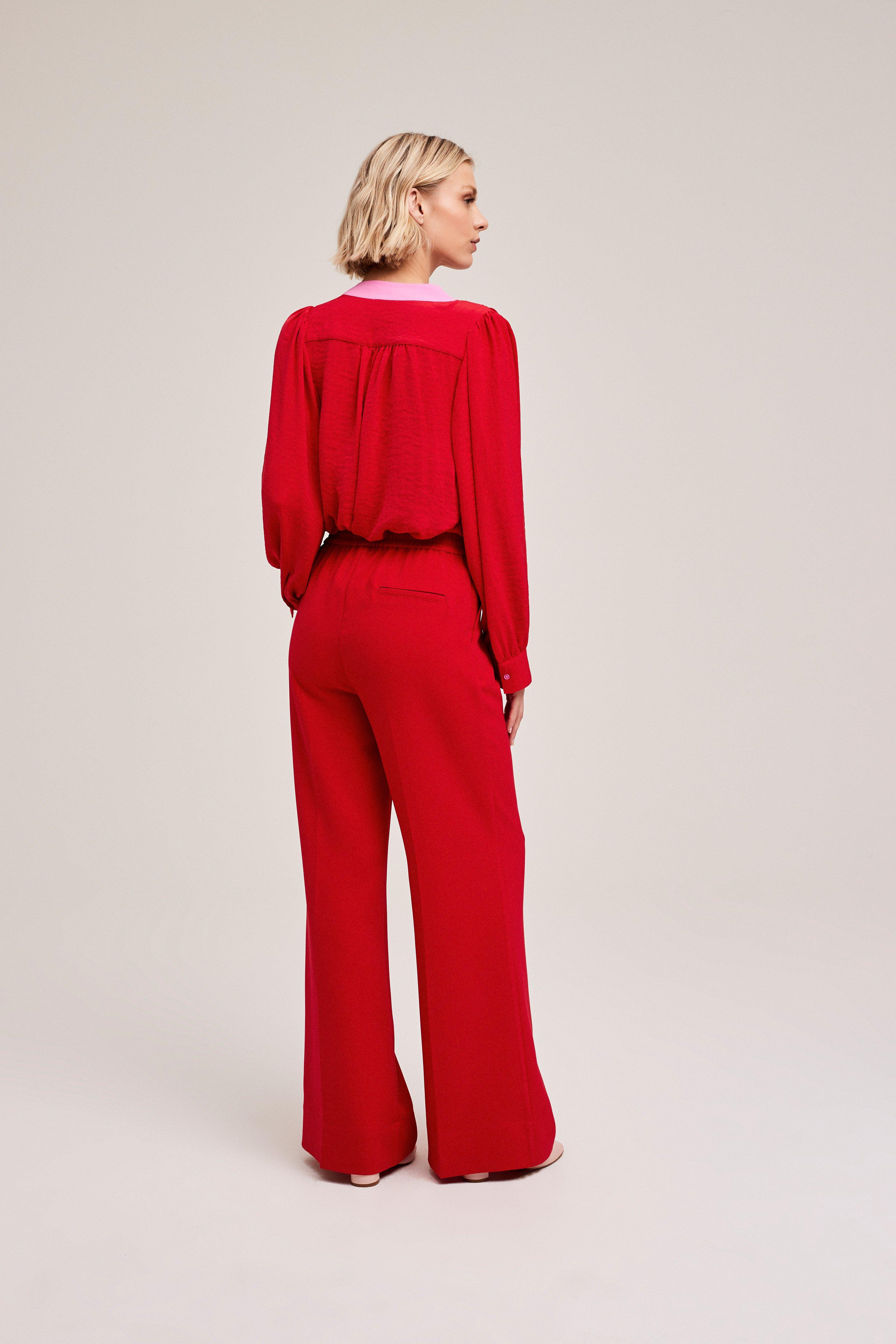 CKS Dames - SAIGOS - pantalon long - rouge vif