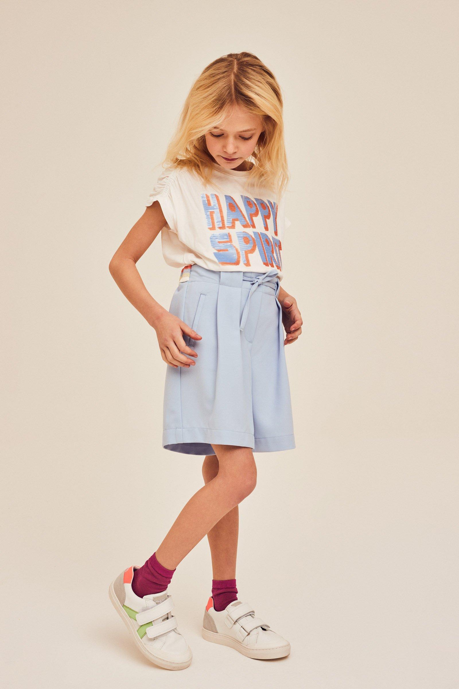 CKS Kids - MISTY - bermuda long - bleu clair