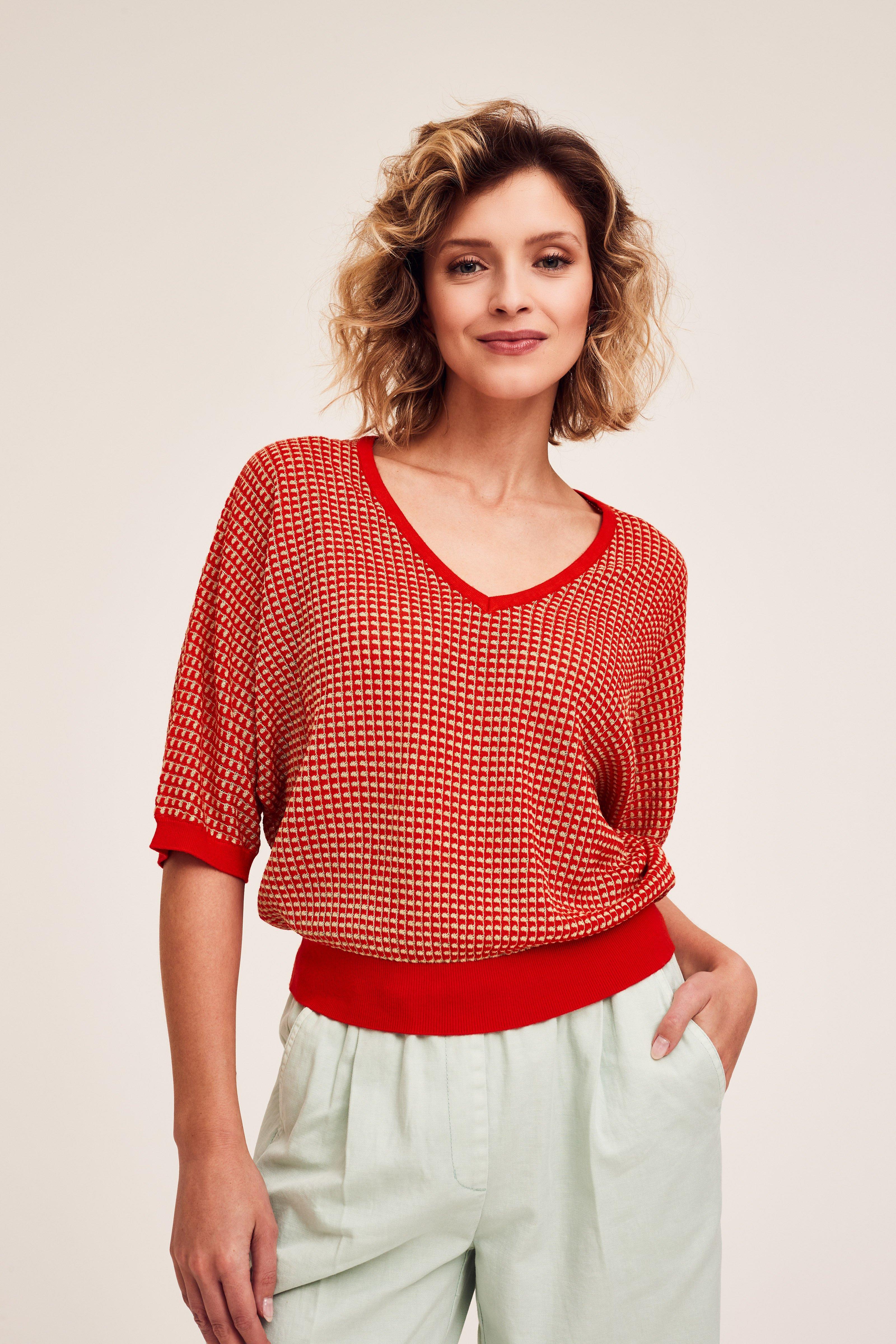 CKS Dames - PRIK - knitted top - red