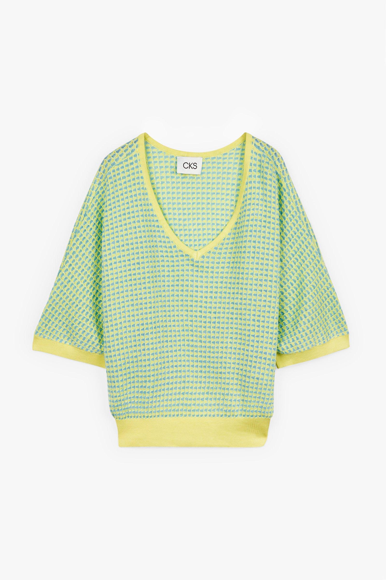 CKS Dames - PRIK - knitted top - light green