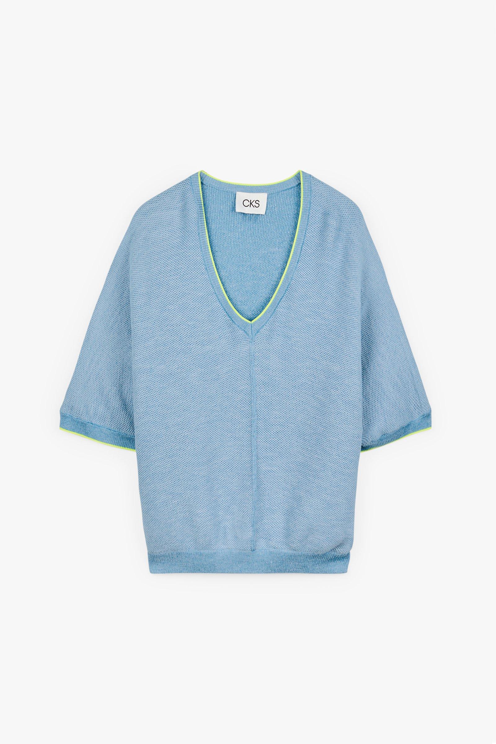 CKS Dames - PRATT - knitted top - blue