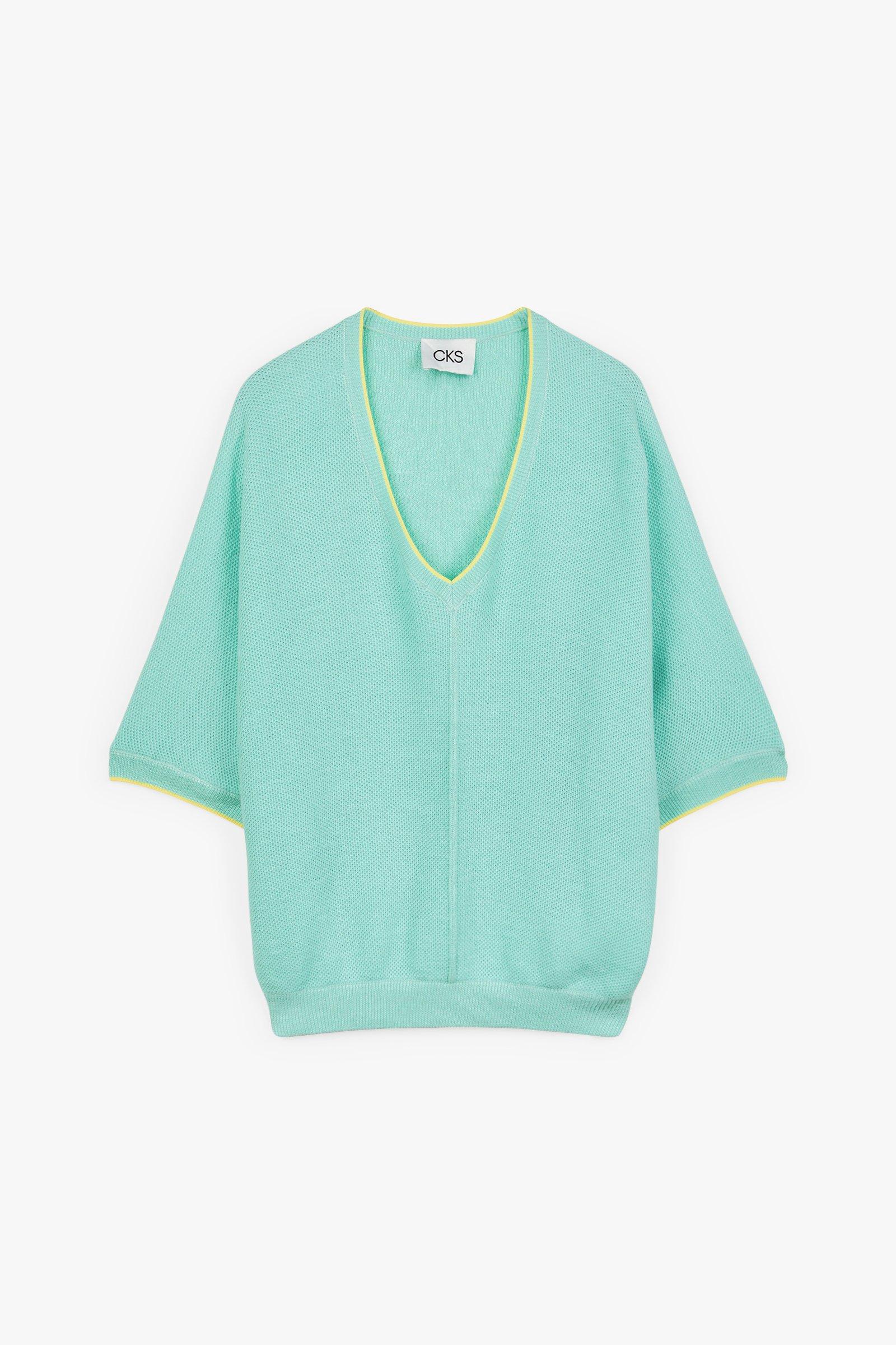 CKS Dames - PRATT - knitted top - light blue